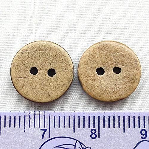 Botones de Coco Natural Chenkou Craft 100pcs 13mm Marrón