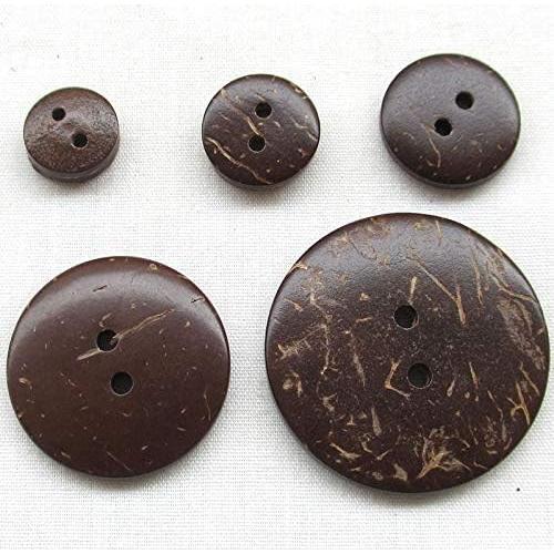 Botones de Coco Natural Chenkou Craft 100pcs 13mm Marrón