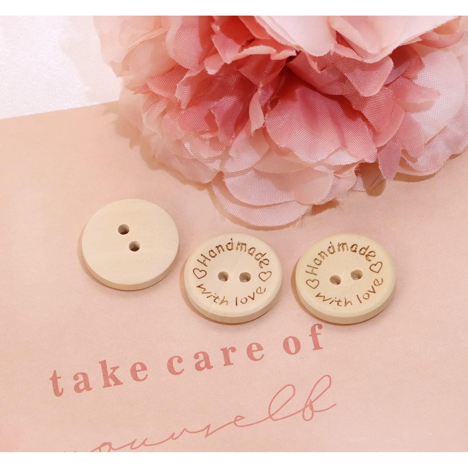 Botones de Madera Redondos Shapenty 20mm 50PCS Hechos a Mano