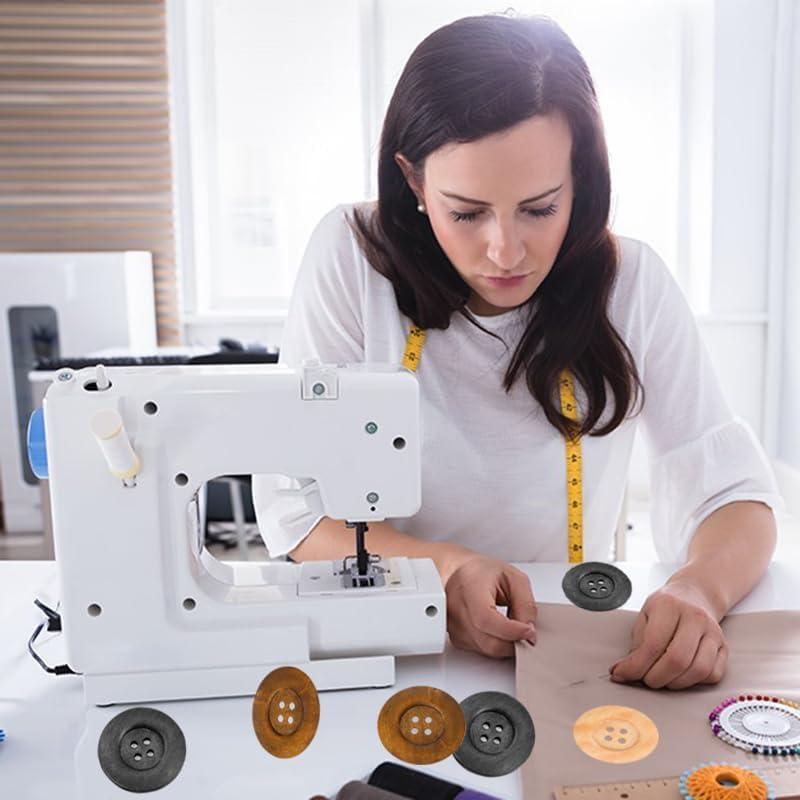 30 Botones de Madera Grandes 6 cm Plzoslly para Manualidades