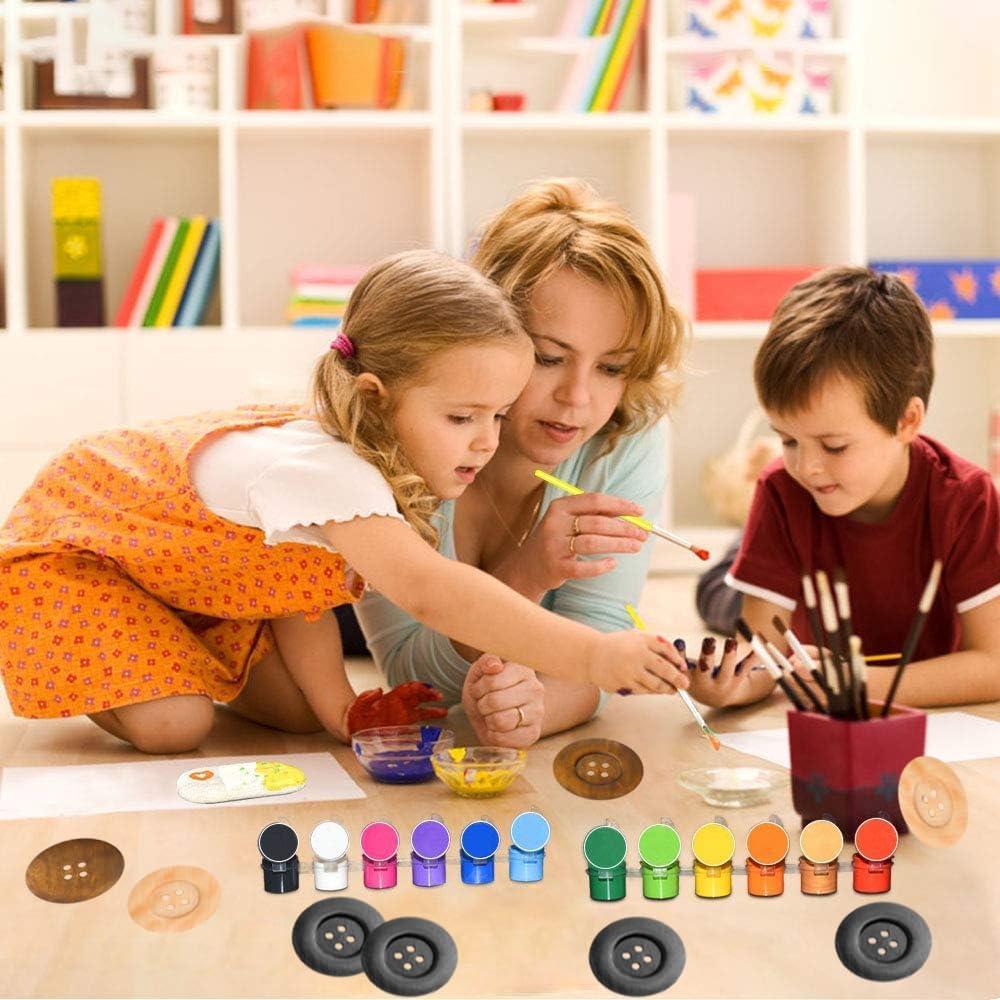 30 Botones de Madera Grandes 6 cm Plzoslly para Manualidades