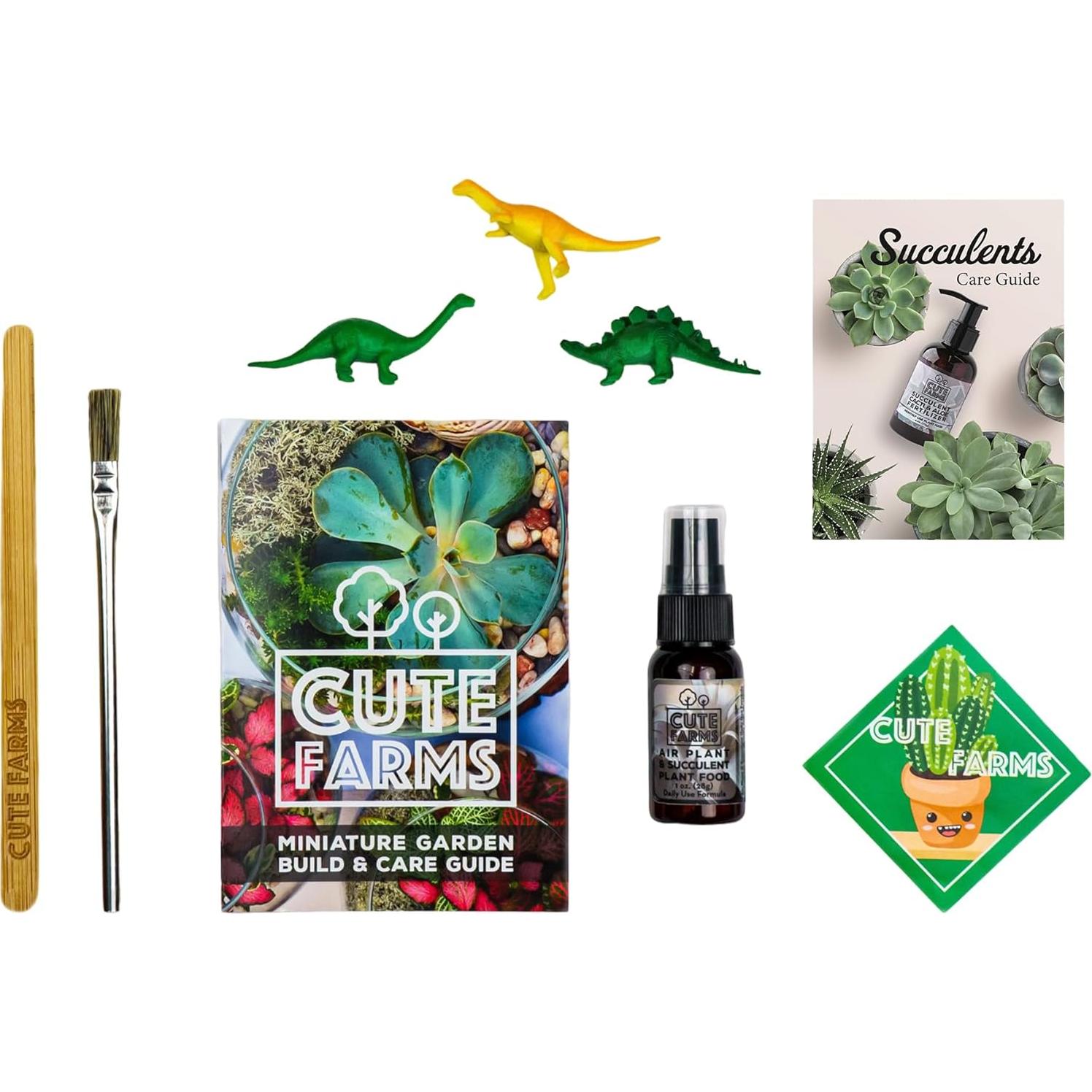 Kit de Inicio para Terrario Cute Farms - Musgo, Tierra y Herramientas