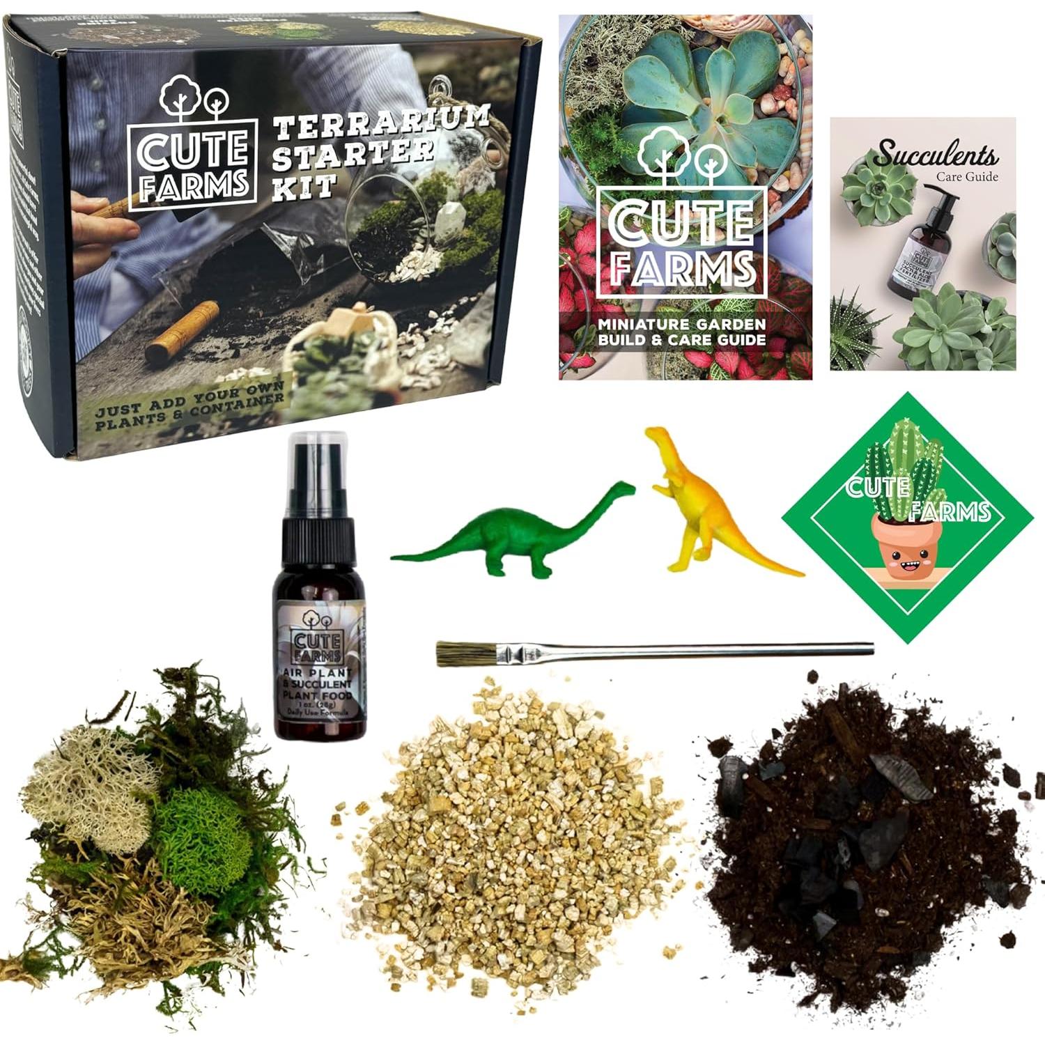 Kit de Inicio para Terrario Cute Farms | Musgo, Tierra y Abono