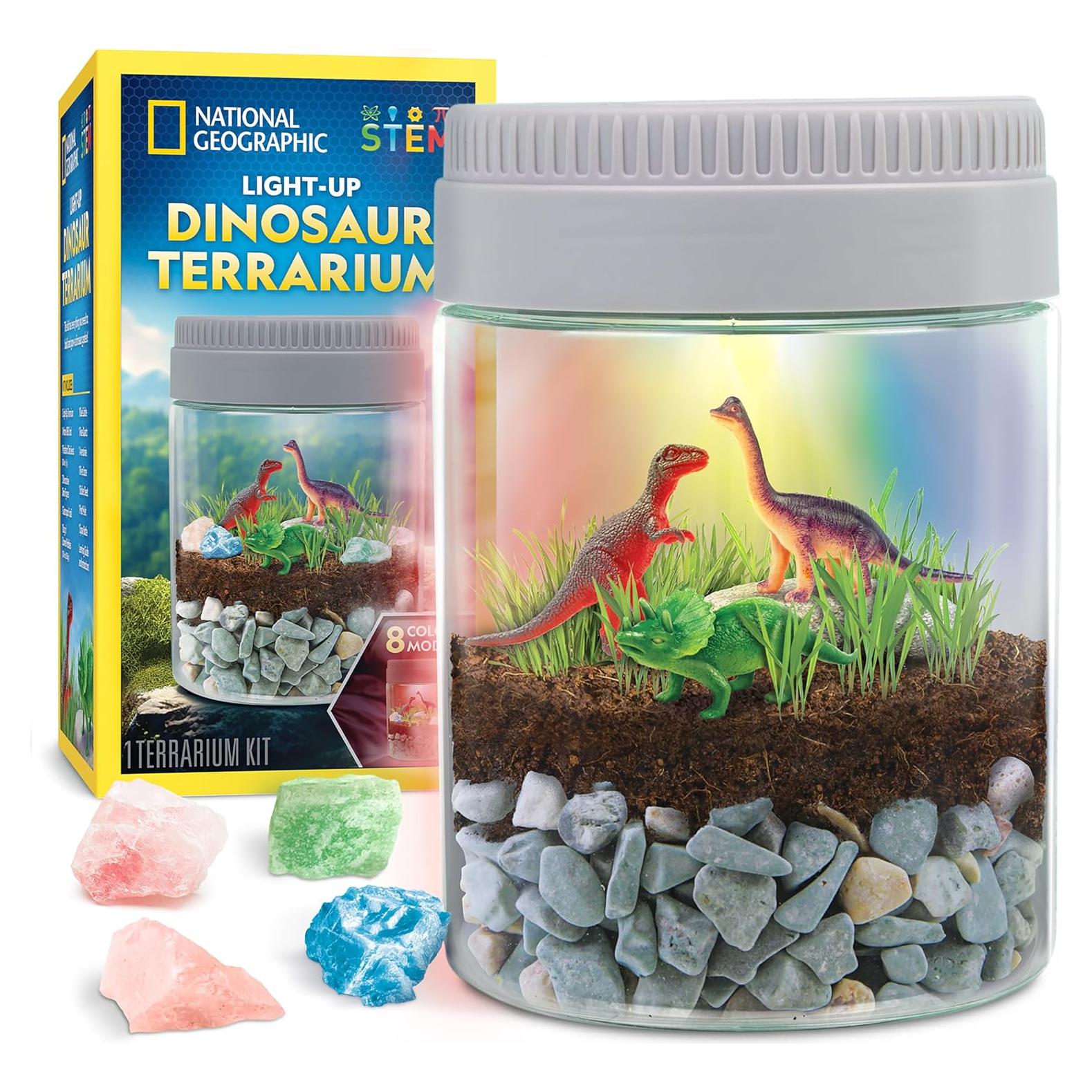 Kit de Terrario de Dinosaurios National Geographic con Luz LED