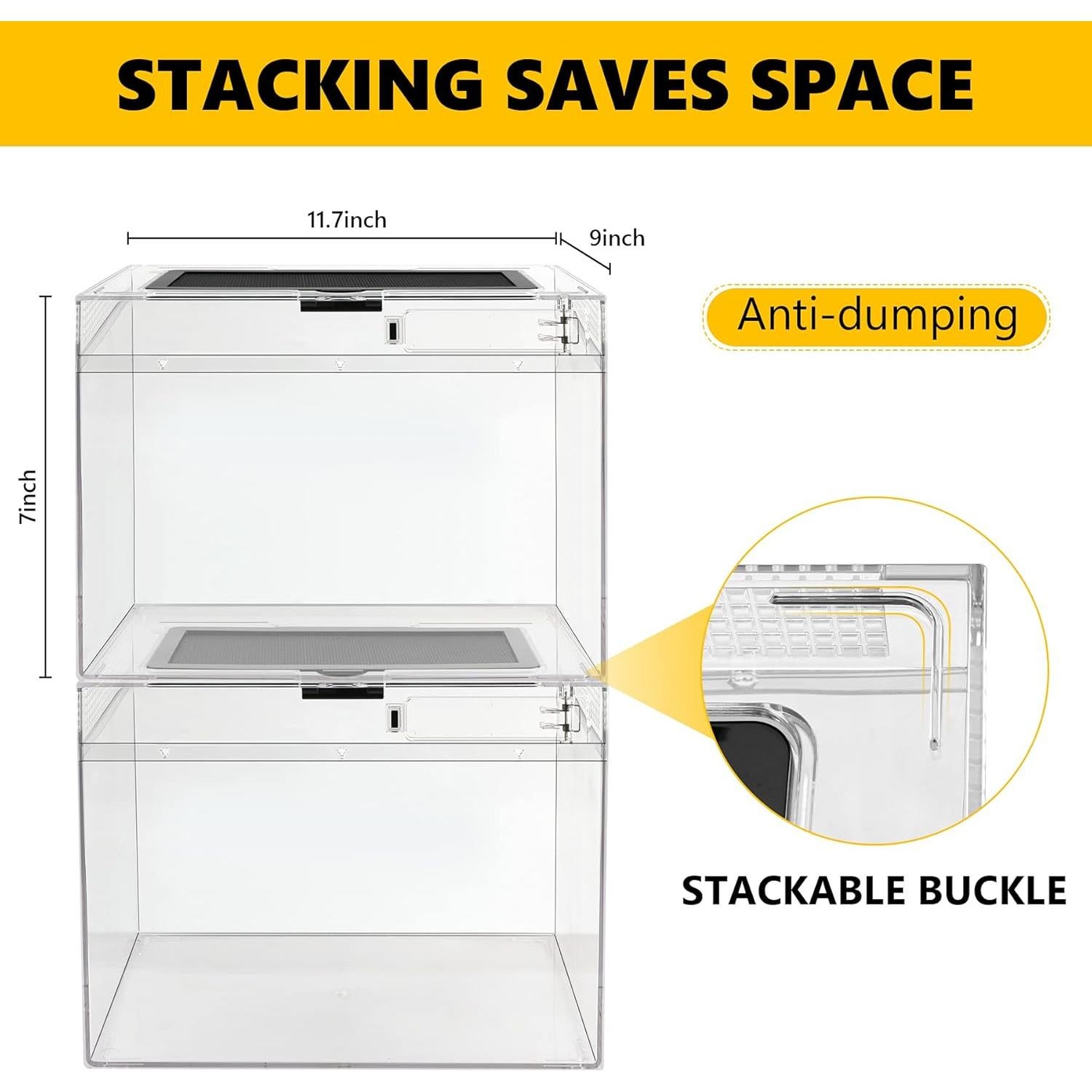 Terrario de PC HELIME 30.5x17.8x22.9 cm para reptiles