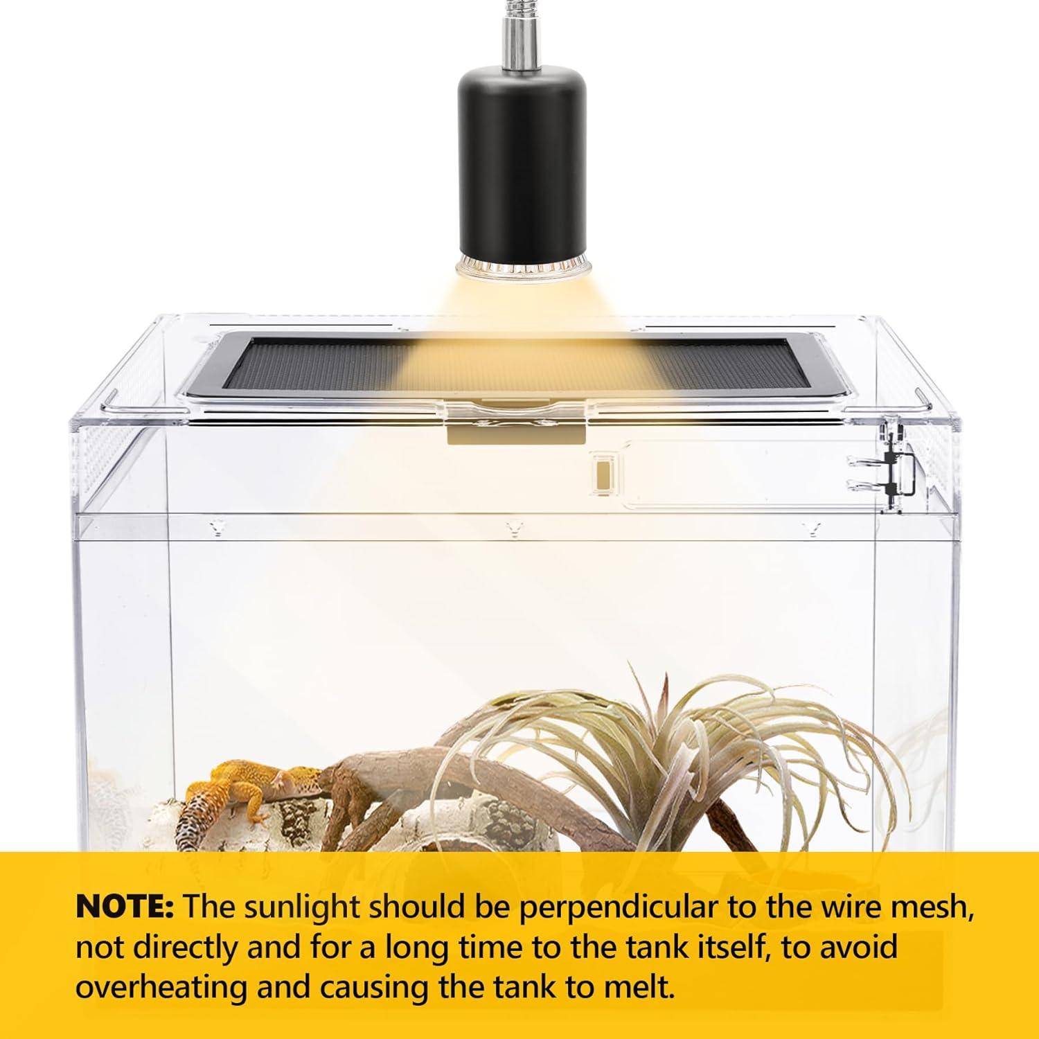 Terrario de PC HELIME 30.5x17.8x22.9 cm para reptiles