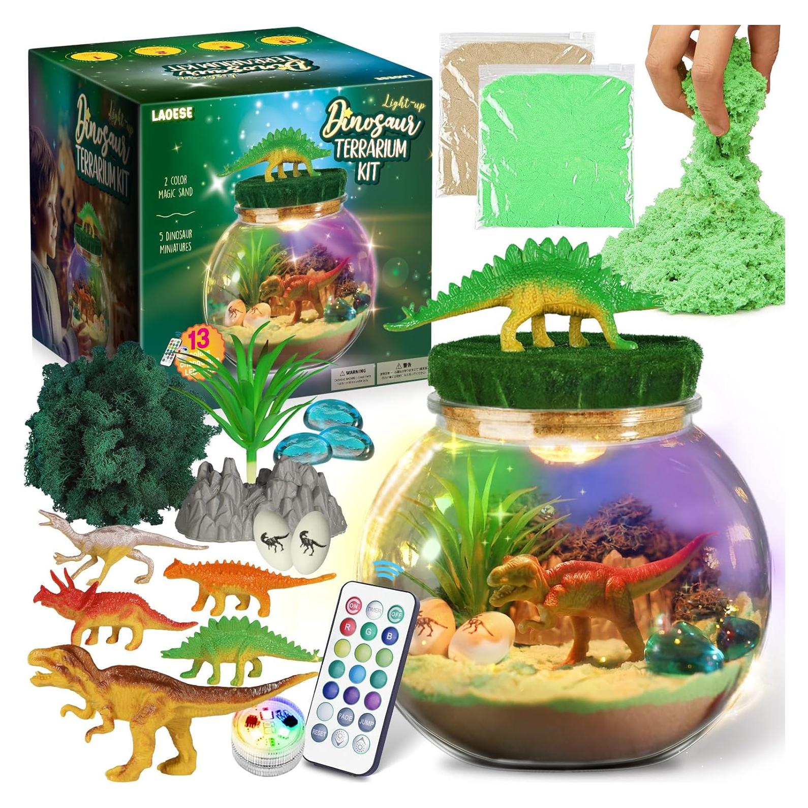 Kit de Terrario de Dinosaurios LAOESE - Juguete DIY 15x14.2 cm