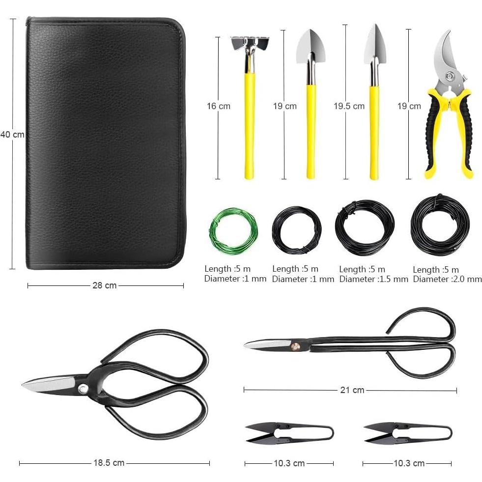 Conjunto de Herramientas de Bonsai MOSFiATA 13 Pcs Acero Carbono