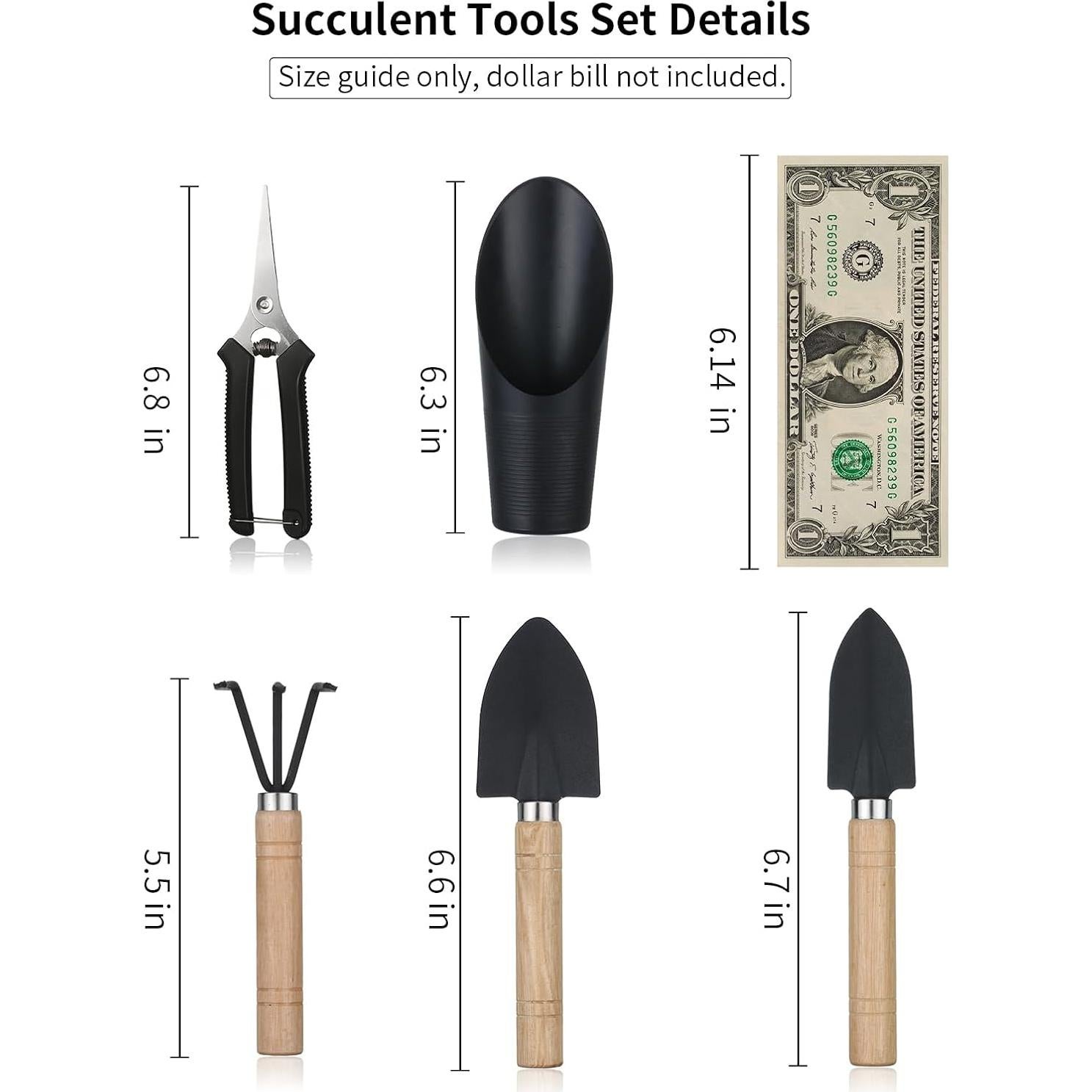 Juego de Herramientas para Suculentas Ouspec - 5 Piezas