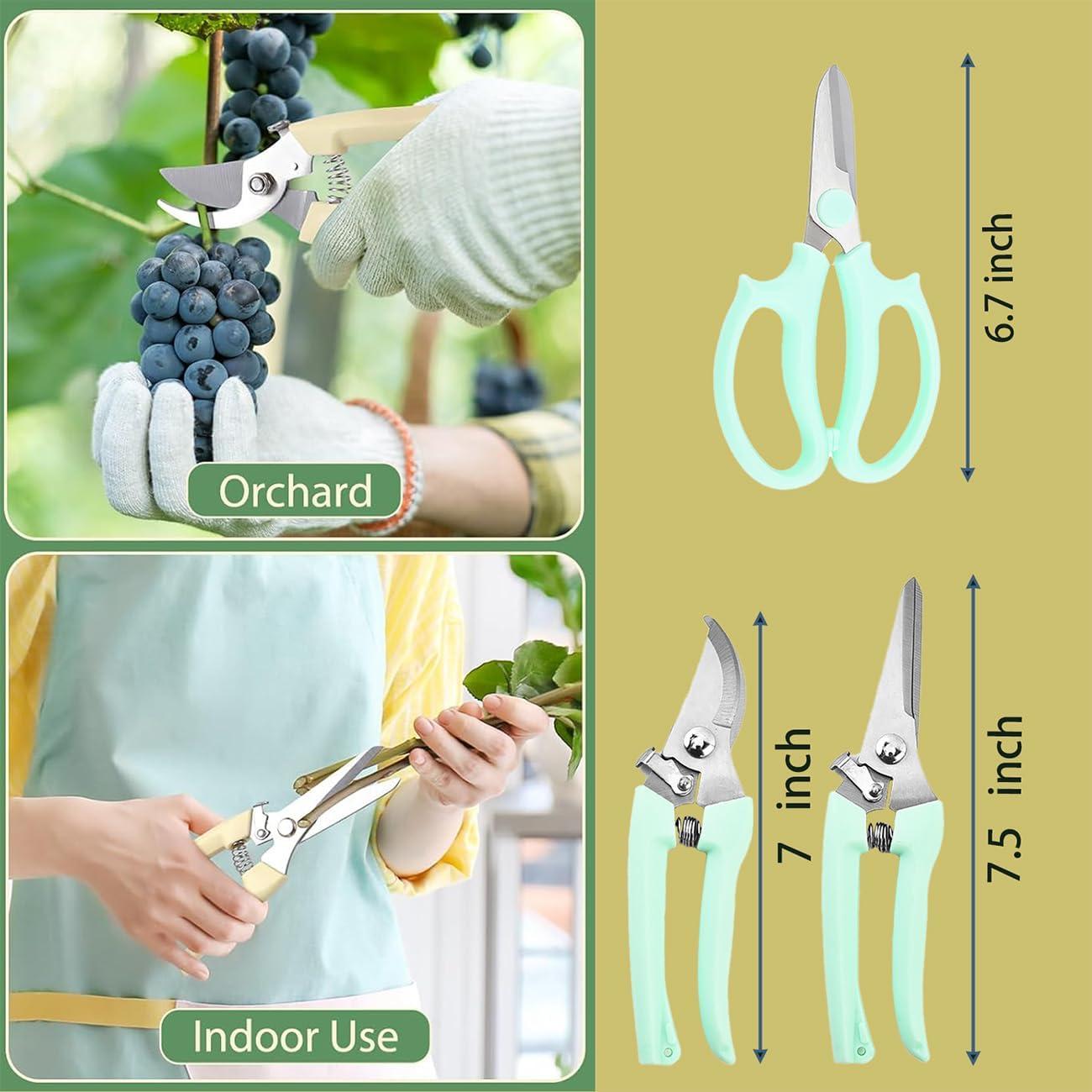 Kit de Herramientas para Bonsai FGRKXCV - 24 Piezas, Verde
