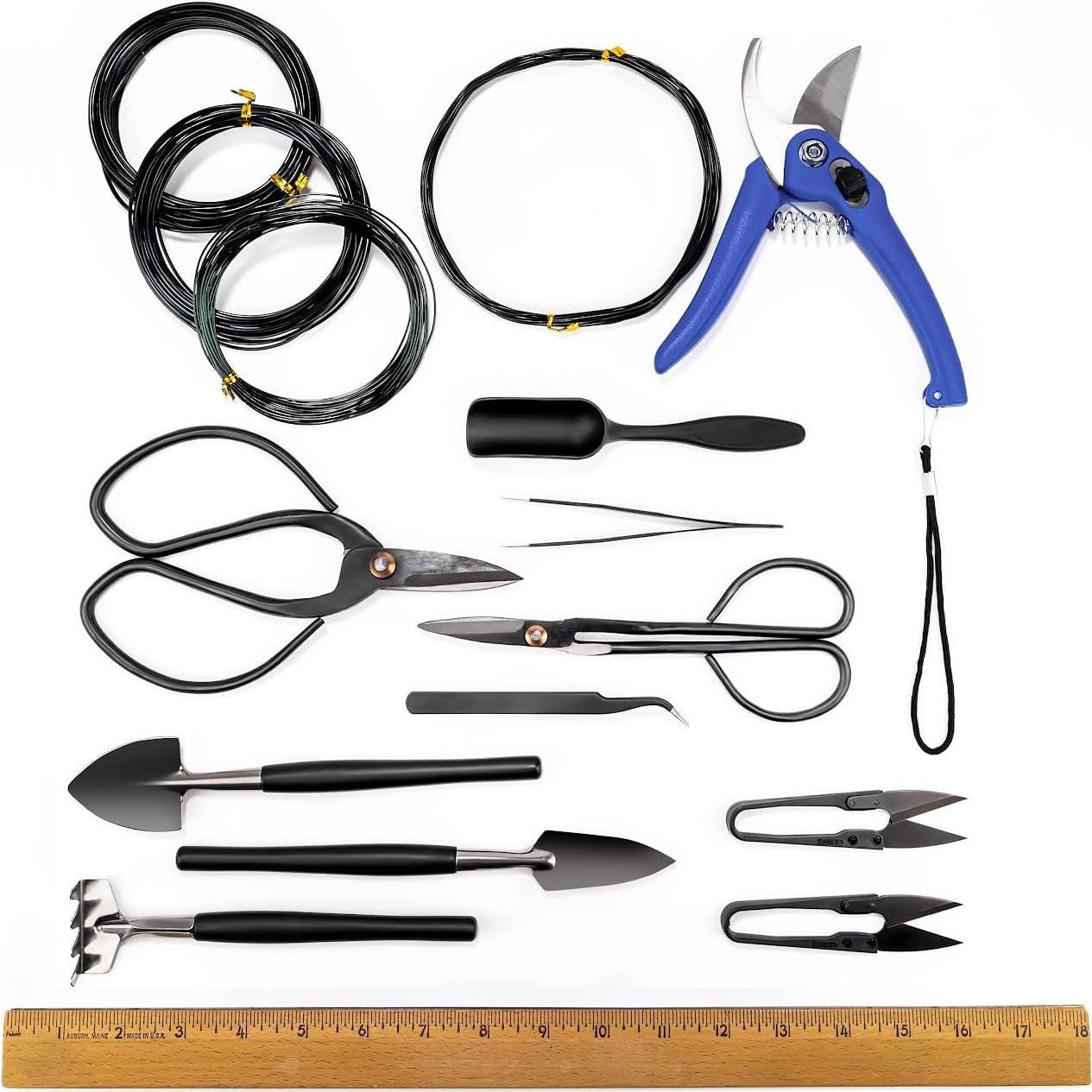 Juego de Herramientas de Bonsai Gardenera 16 Piezas Profesional