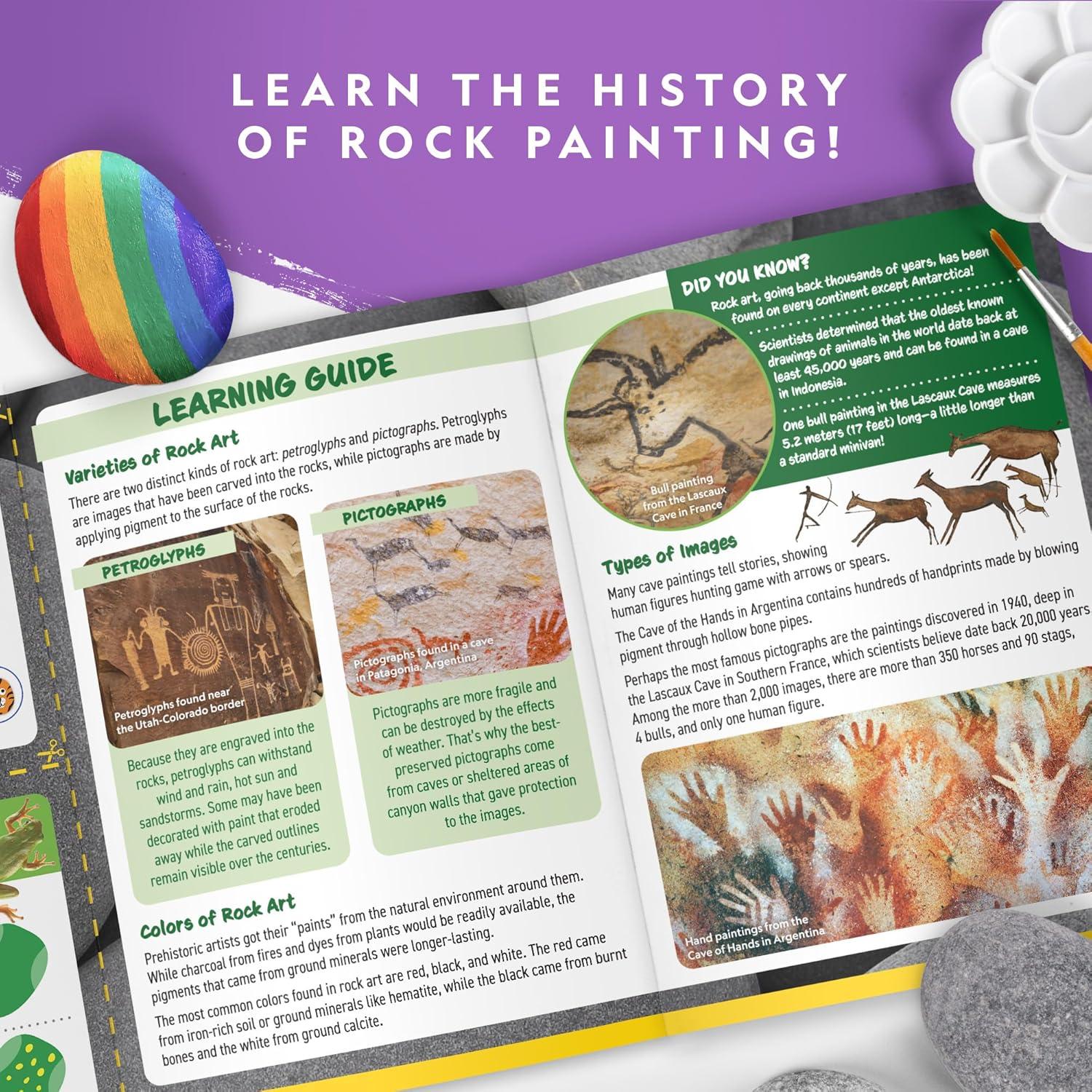 Kit de Pintura en Piedra National Geographic - 15 Piedras y 10 Colores