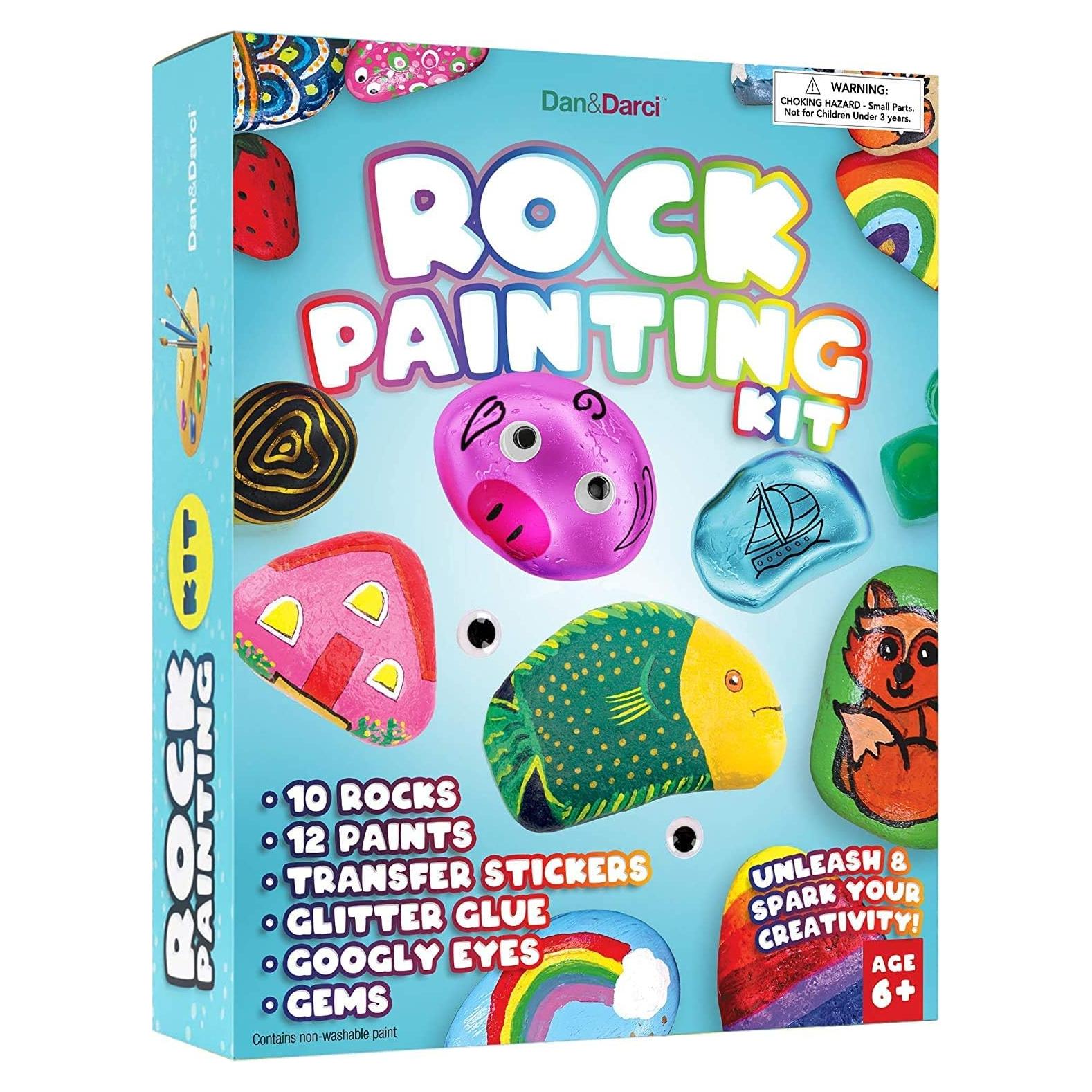 Kit de Pintura de Rocas Dan&Darci - Manualidades para Niños 6-12 Años
