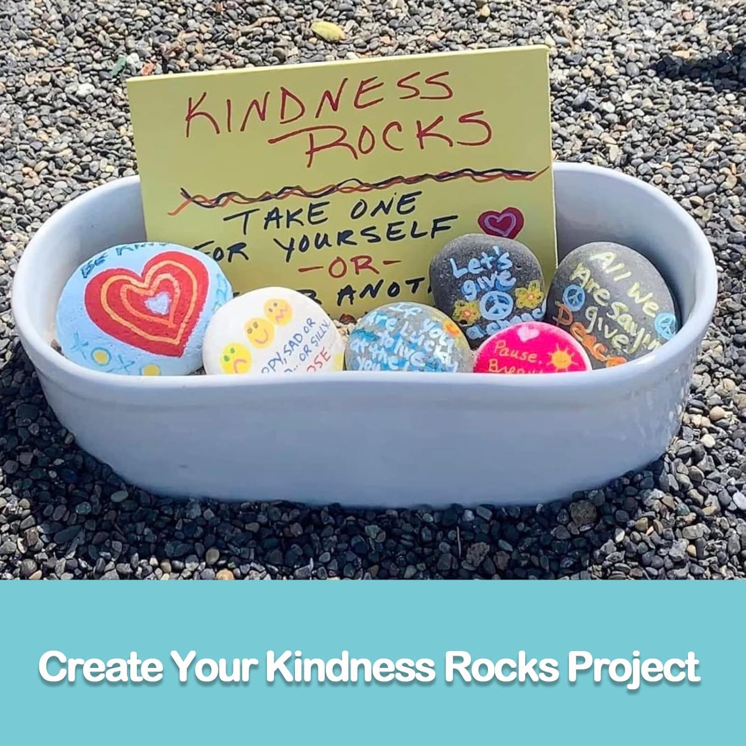 Simetufy 25 Rocas de Río para Pintar 5-8 cm Manualidades