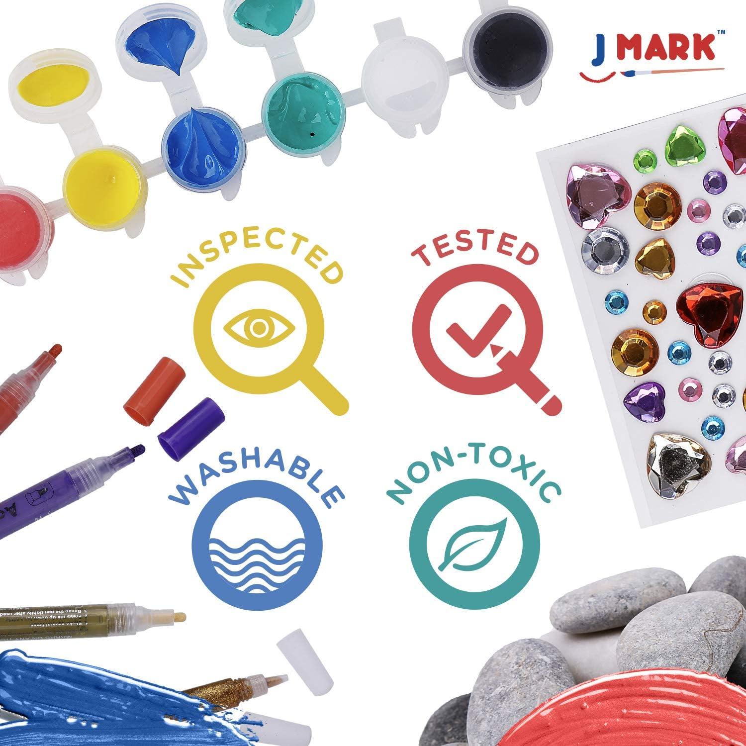 Kit de Pintura de Rocas J MARK 42 Piezas Brillan en la Oscuridad