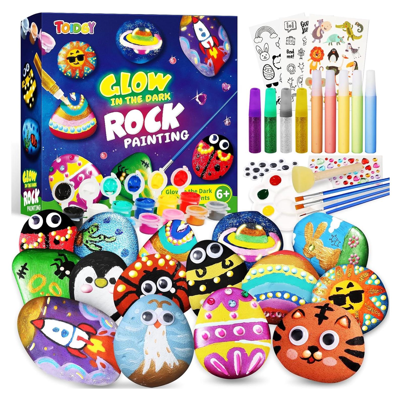 Kit de Pintura de Rocas Toidgy - Brilla en la Oscuridad