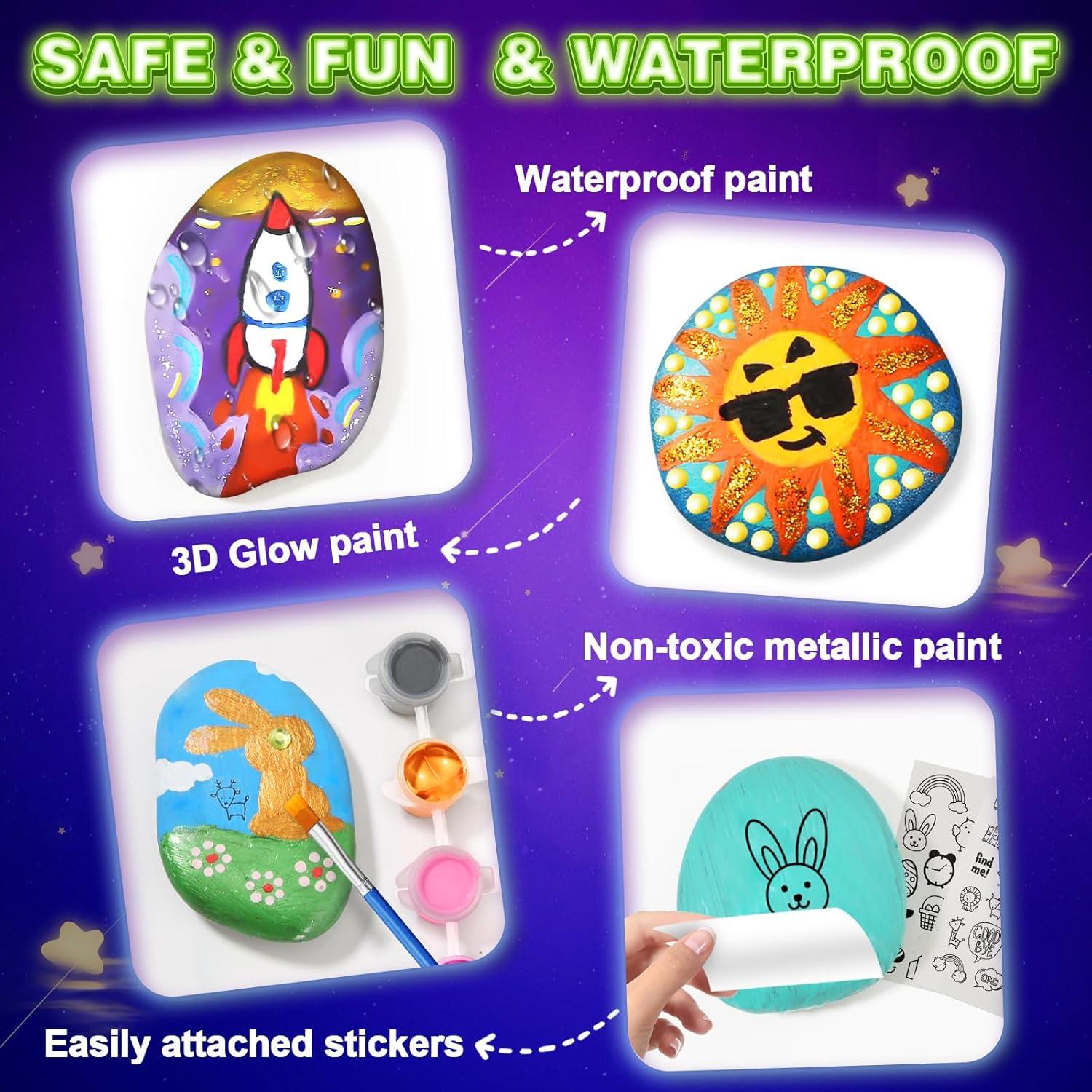 Kit de Pintura de Rocas Toidgy - Brilla en la Oscuridad