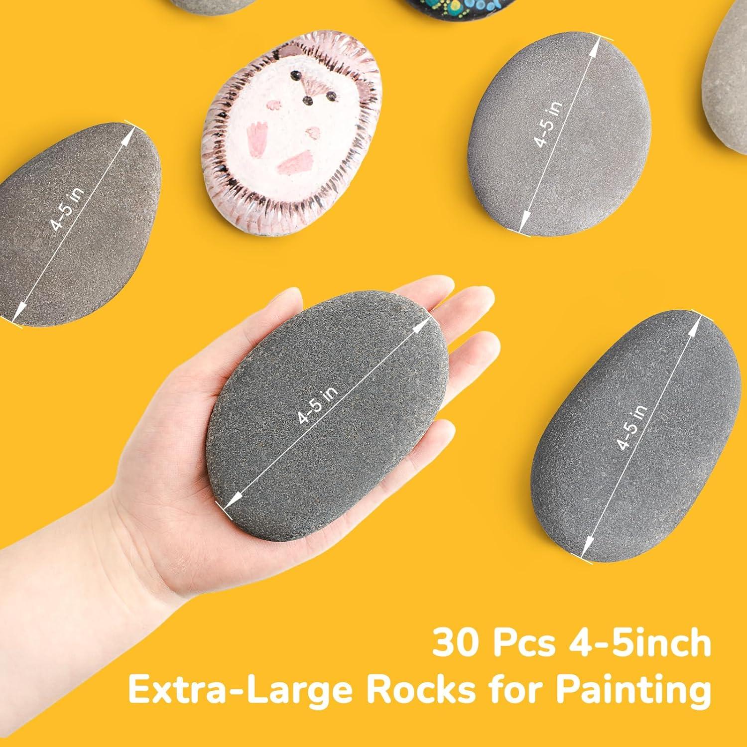 15 Rocas Grandes para Pintar Simetufy 10-12.7 cm DIY