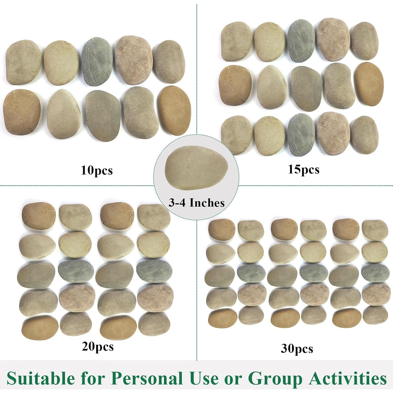 Piedras para Pintar YISZM 10PCS 7.6-10.2 cm Manualidades