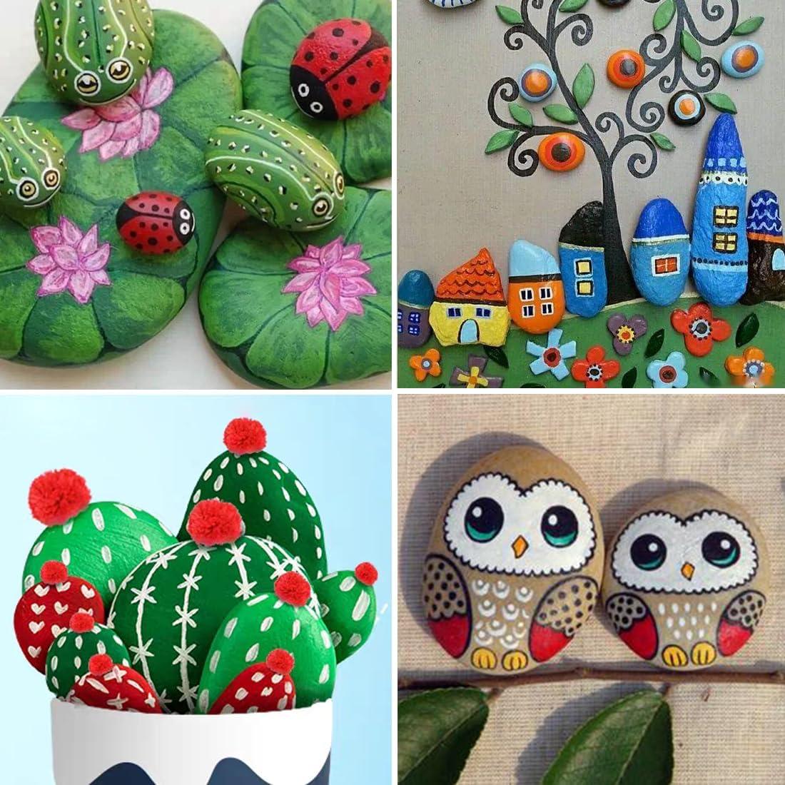 Piedras para Pintar YISZM 10PCS 7.6-10.2 cm Manualidades