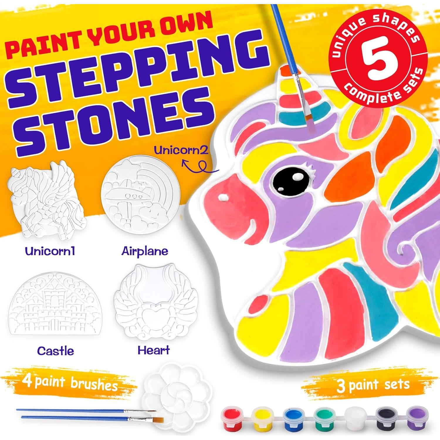 Kit de Pintura de Piedras de Jardín Hewaurorion 5 Piezas