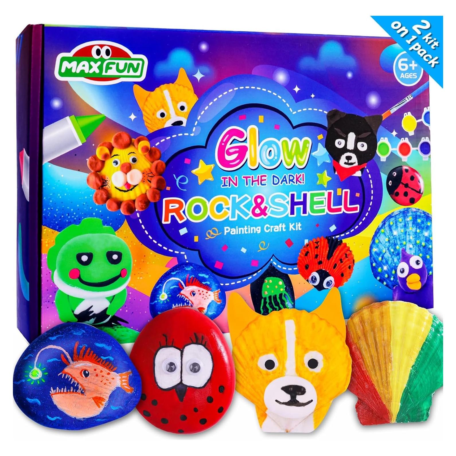 Kit de Pintura de Rocas y Conchas Marinas Max Fun - 110 Piezas