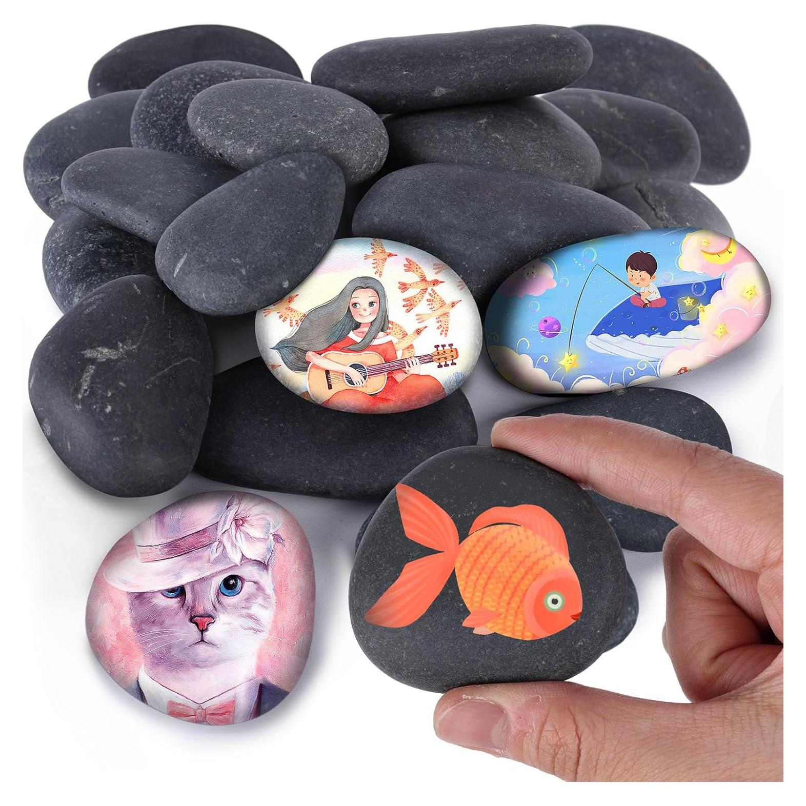 Kit de Rocas de Río para Pintar FuturePlusX 20 Piezas 5-7.6 cm