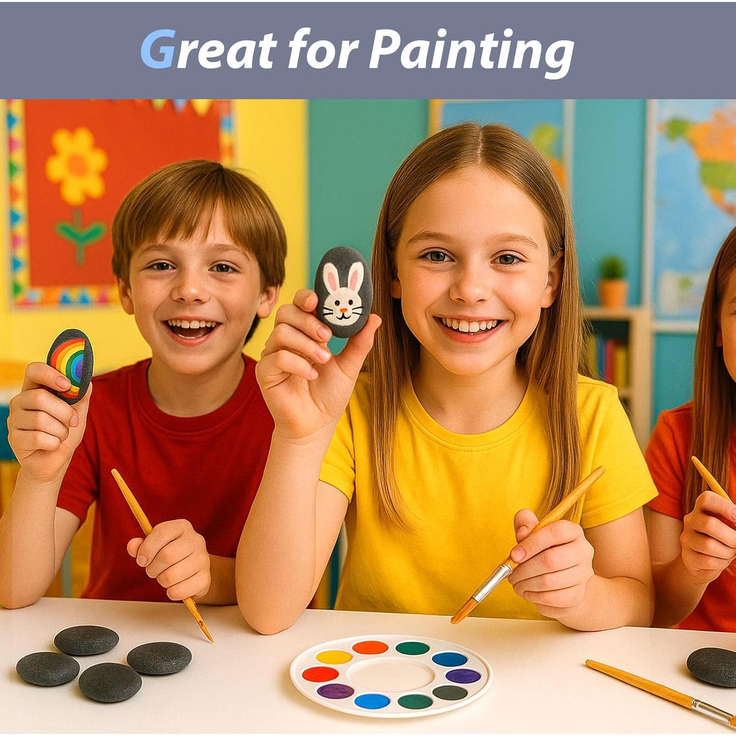 Kit de Rocas de Río para Pintar FuturePlusX 20 Piezas 5-7.6 cm