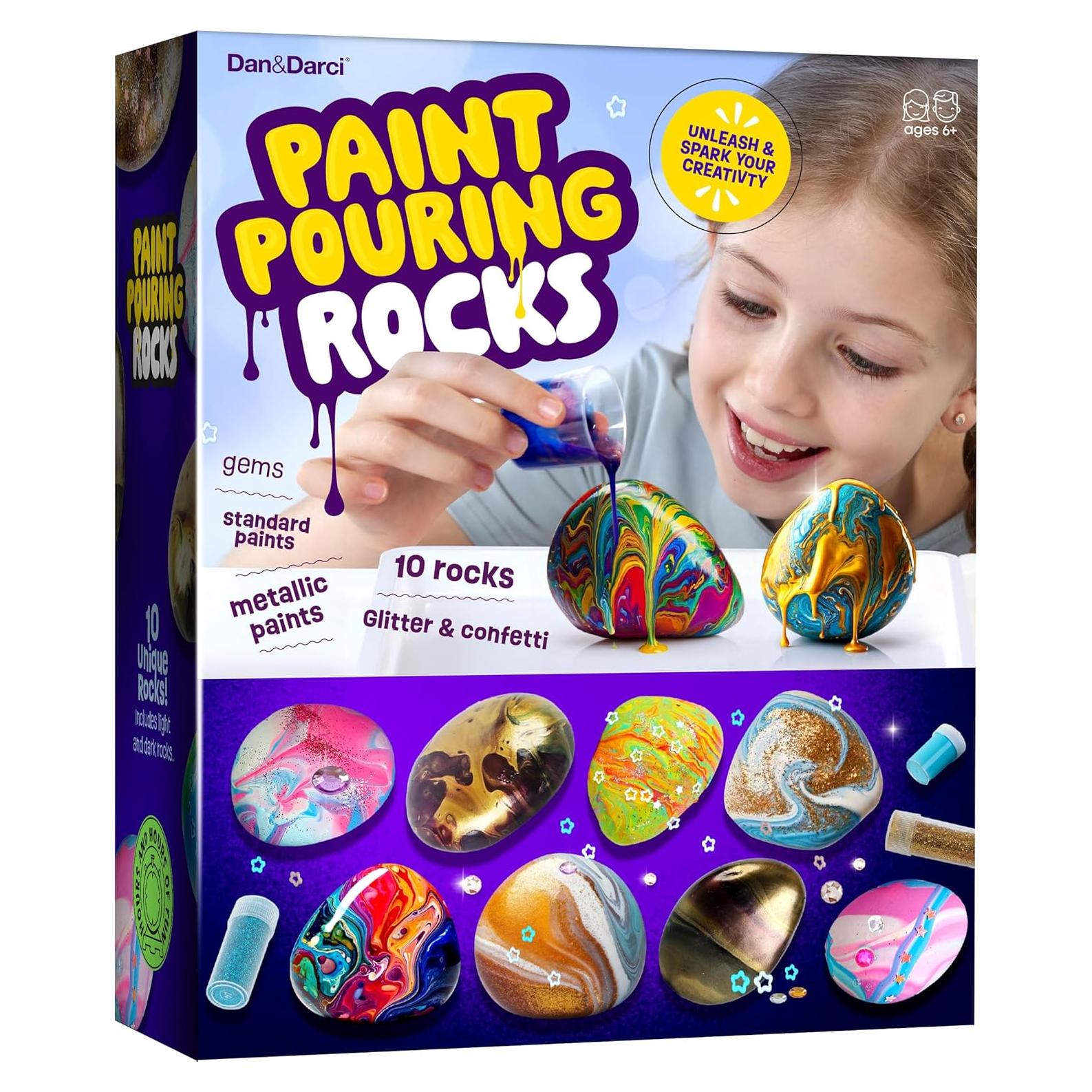 Kit de Pintura de Rocas Dan&Darci - 33 Piezas - Niños 4 a 8 Años