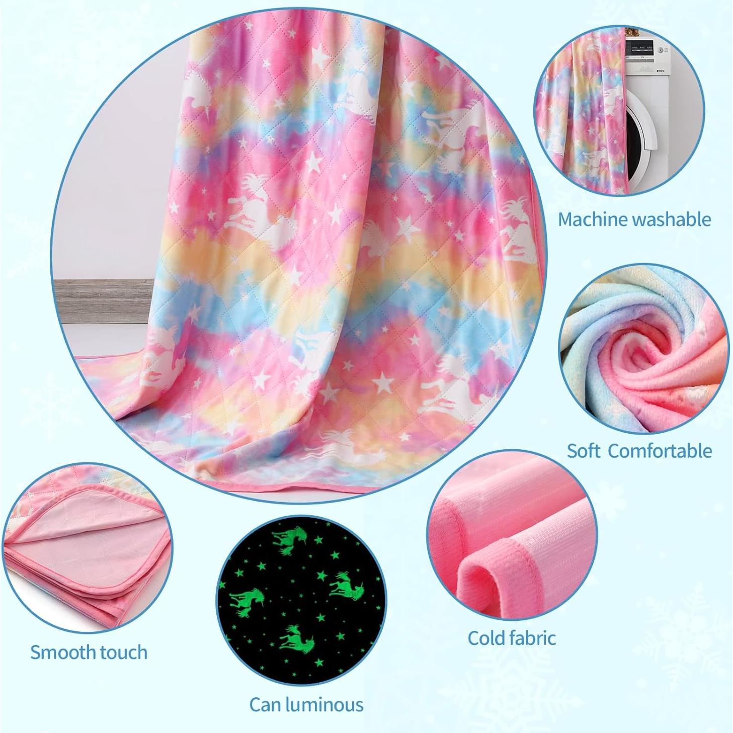 Manta Refrigerante SALIMAH Unicornio 127x152 cm Brilla