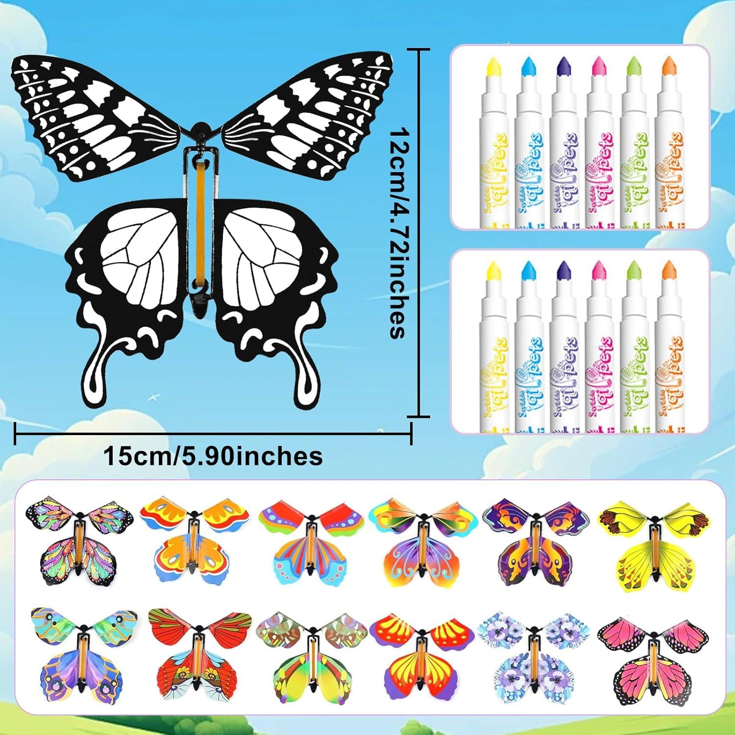 Kit de Manualidades SANYIYIBA 24PCS Mariposas Voladoras DIY