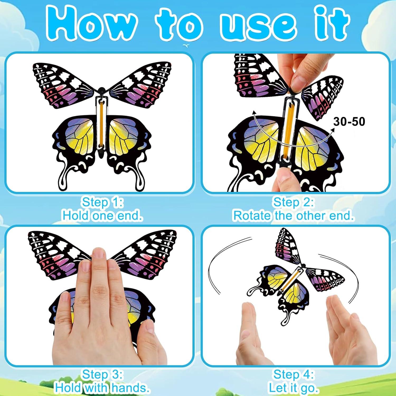 Kit de Manualidades SANYIYIBA 24PCS Mariposas Voladoras DIY