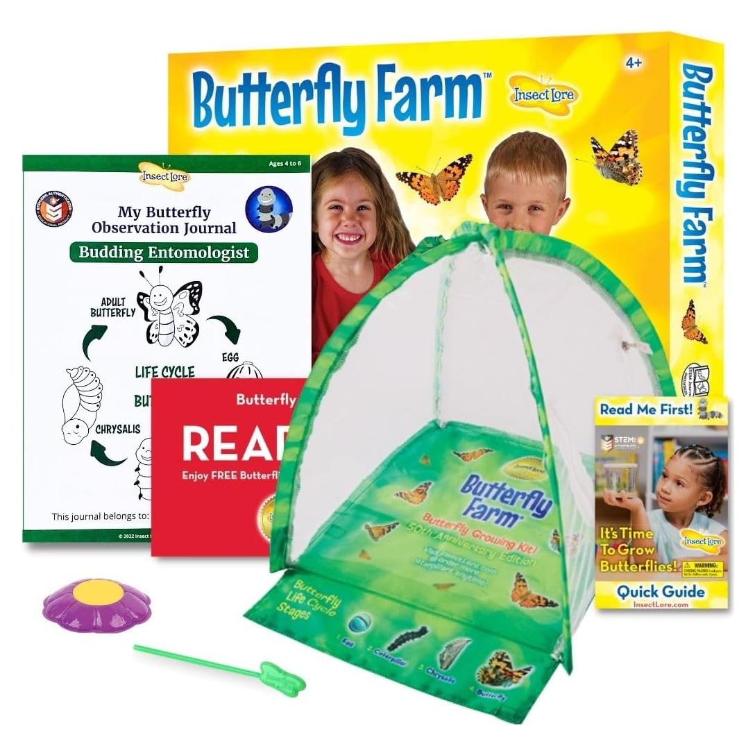 Jardín de Mariposas Insect Lore con Vale para 5 Orugas Vivas