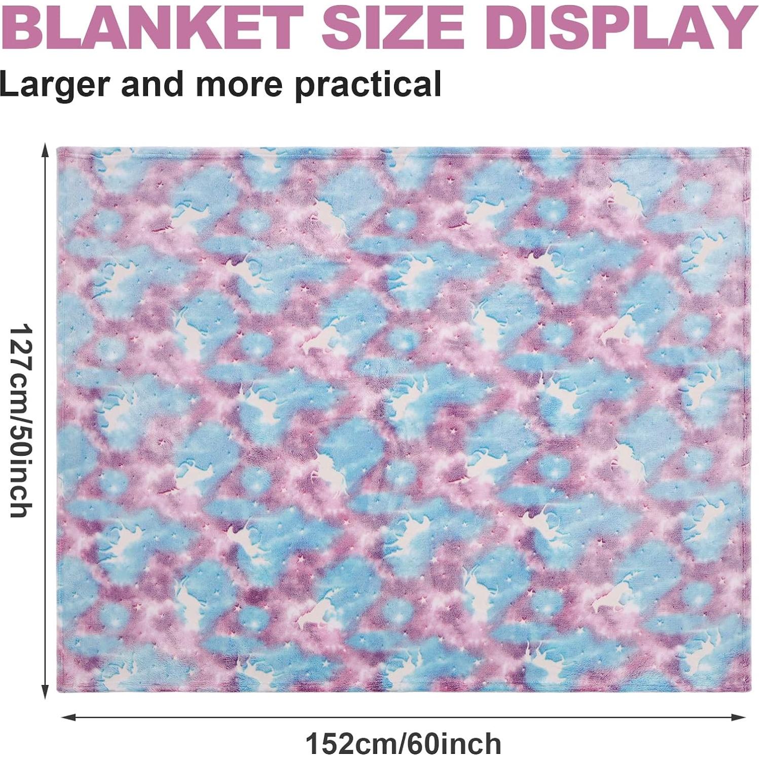 Manta Unicornio Brillante SALIMAH 152x127 cm Suave