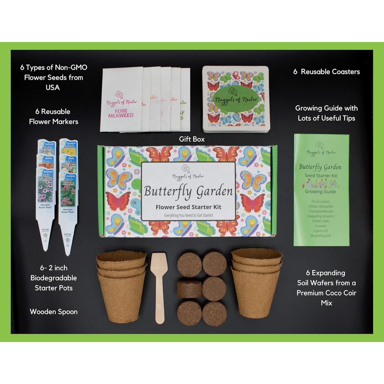 Kit de Inicio de Semillas de Flores Silvestres Nuggets of Nectar