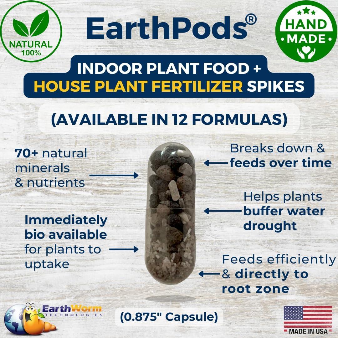 EarthPods Abono Orgánico para Plantas de Interior - 100 Cápsulas