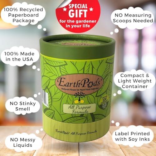 EarthPods Abono Orgánico para Plantas de Interior - 100 Cápsulas