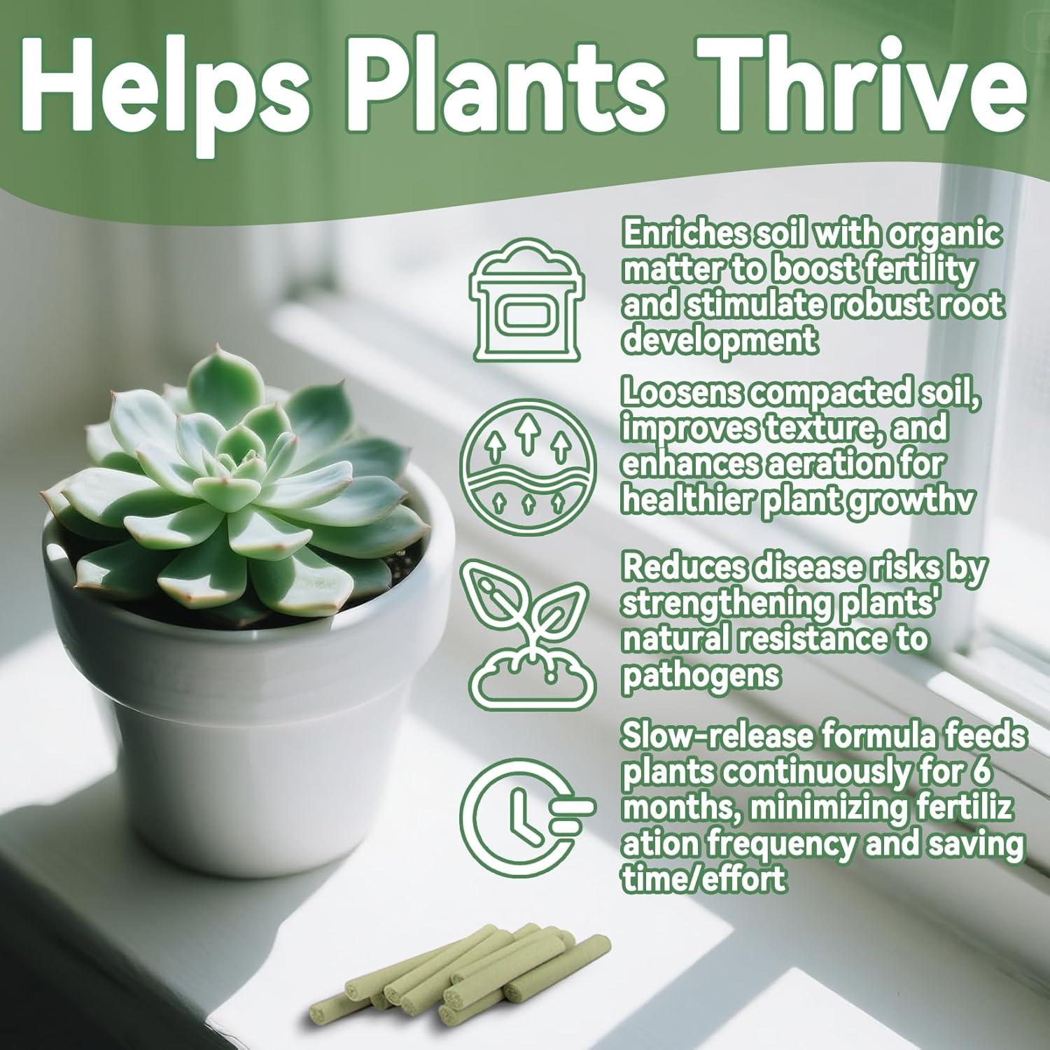 90 Piezas Espigas de Fertilizante Orgánico RAINFLOW 180 Días