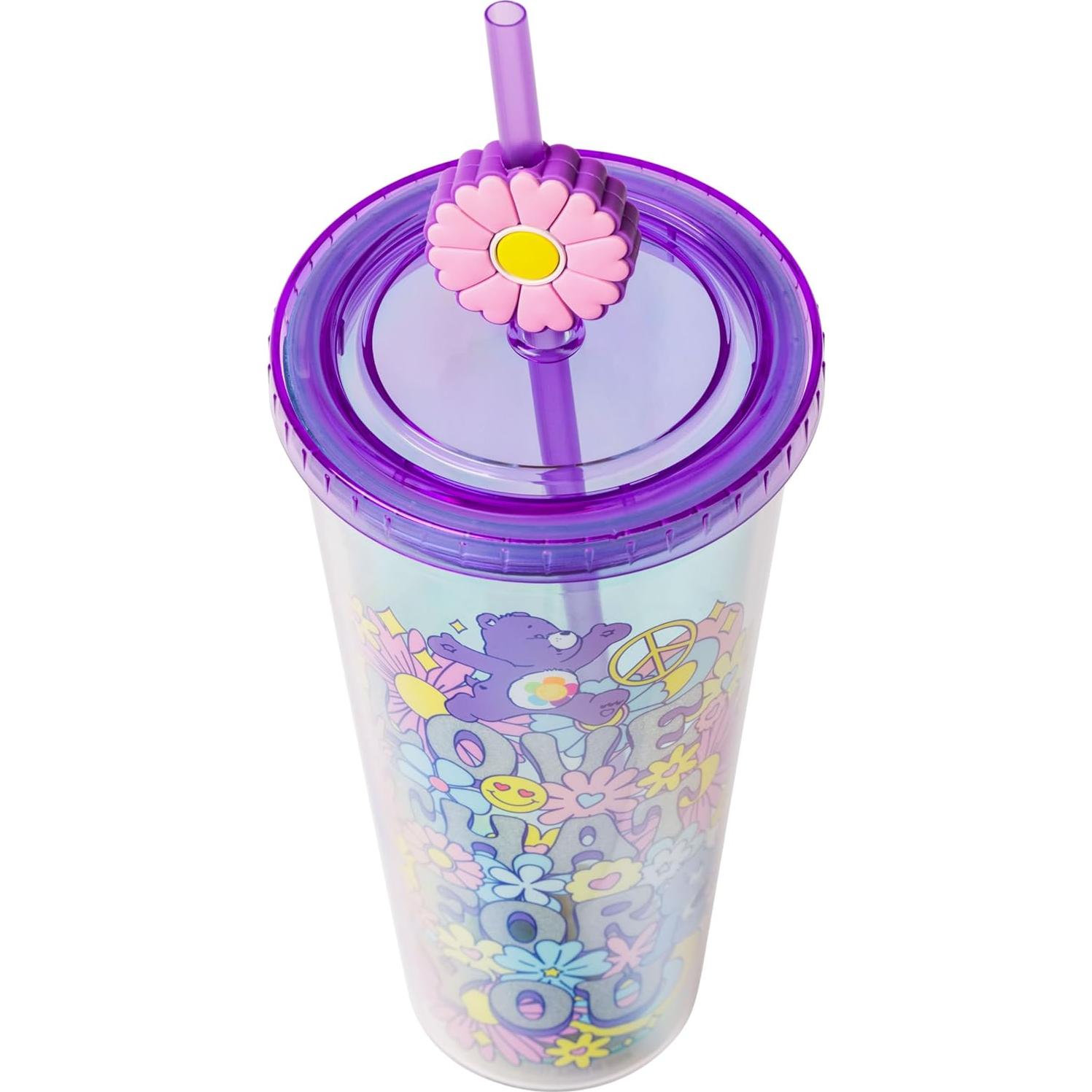 Taza Fría Silver Buffalo Care Bears 710 ml con Popote