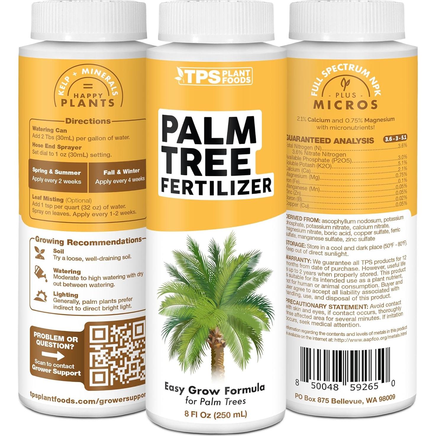 Fertilizante Líquido para Palmas TPS Nutrients 250ml