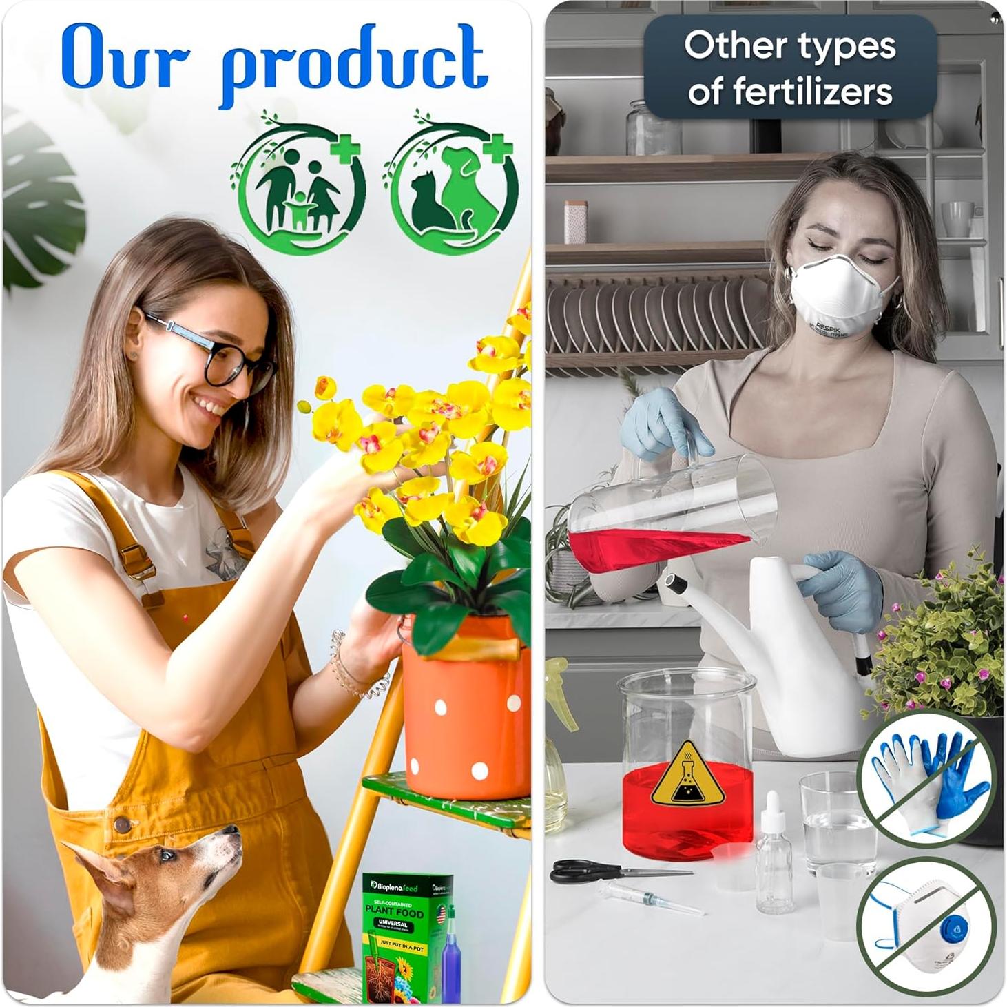 Fertilizante Líquido Multiusos BioPlenaFeed 6x36.3g para Plantas