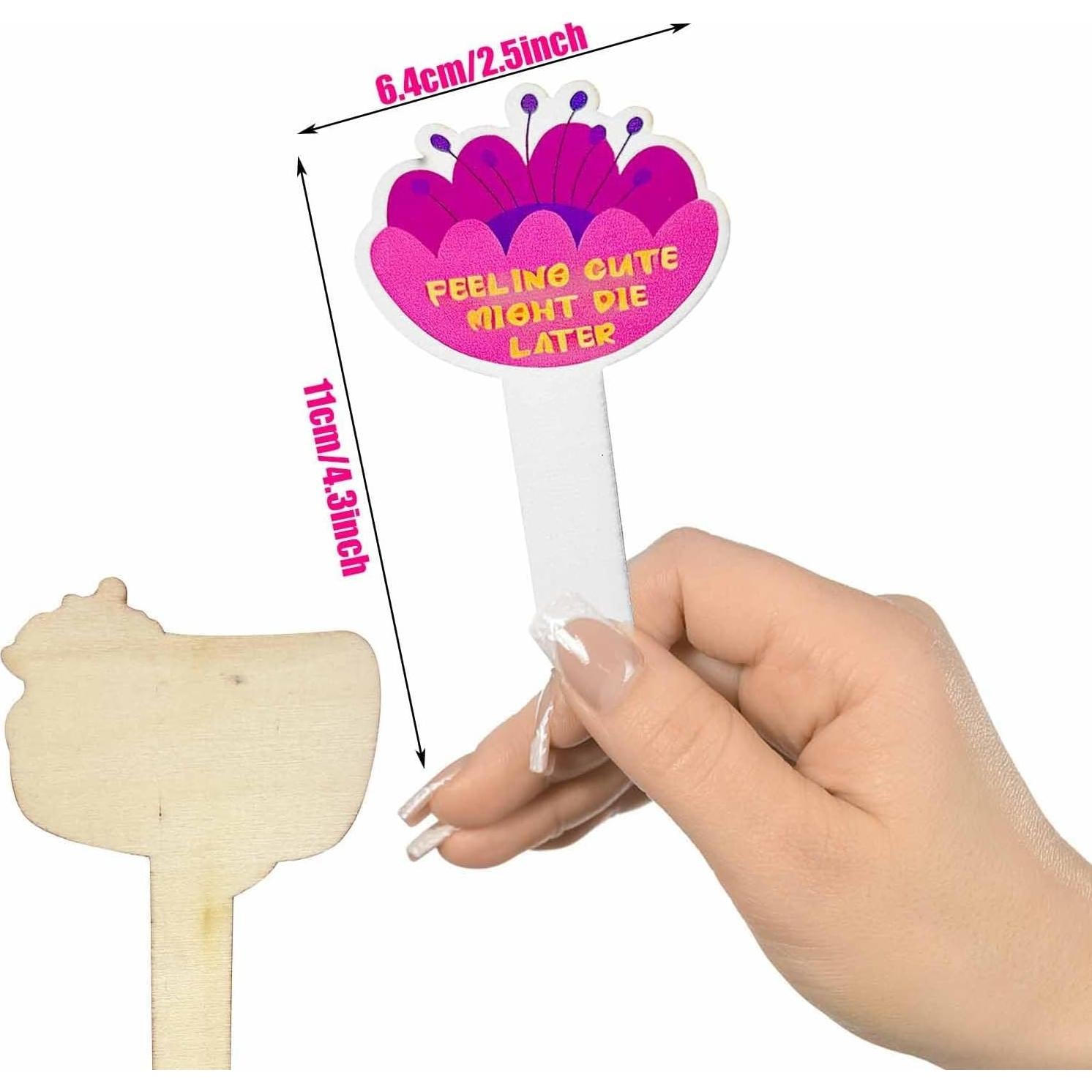 15 Etiquetas de Madera para Plantas Auswalar - Jardín Divertido