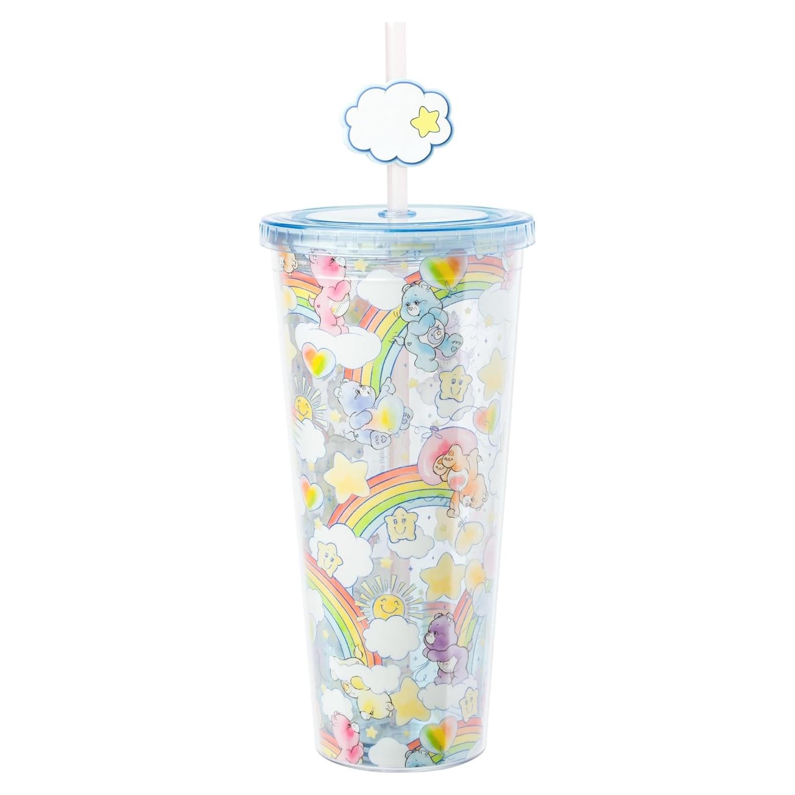 Taza Fría Silver Buffalo Care Bears 710 ml con Pajilla