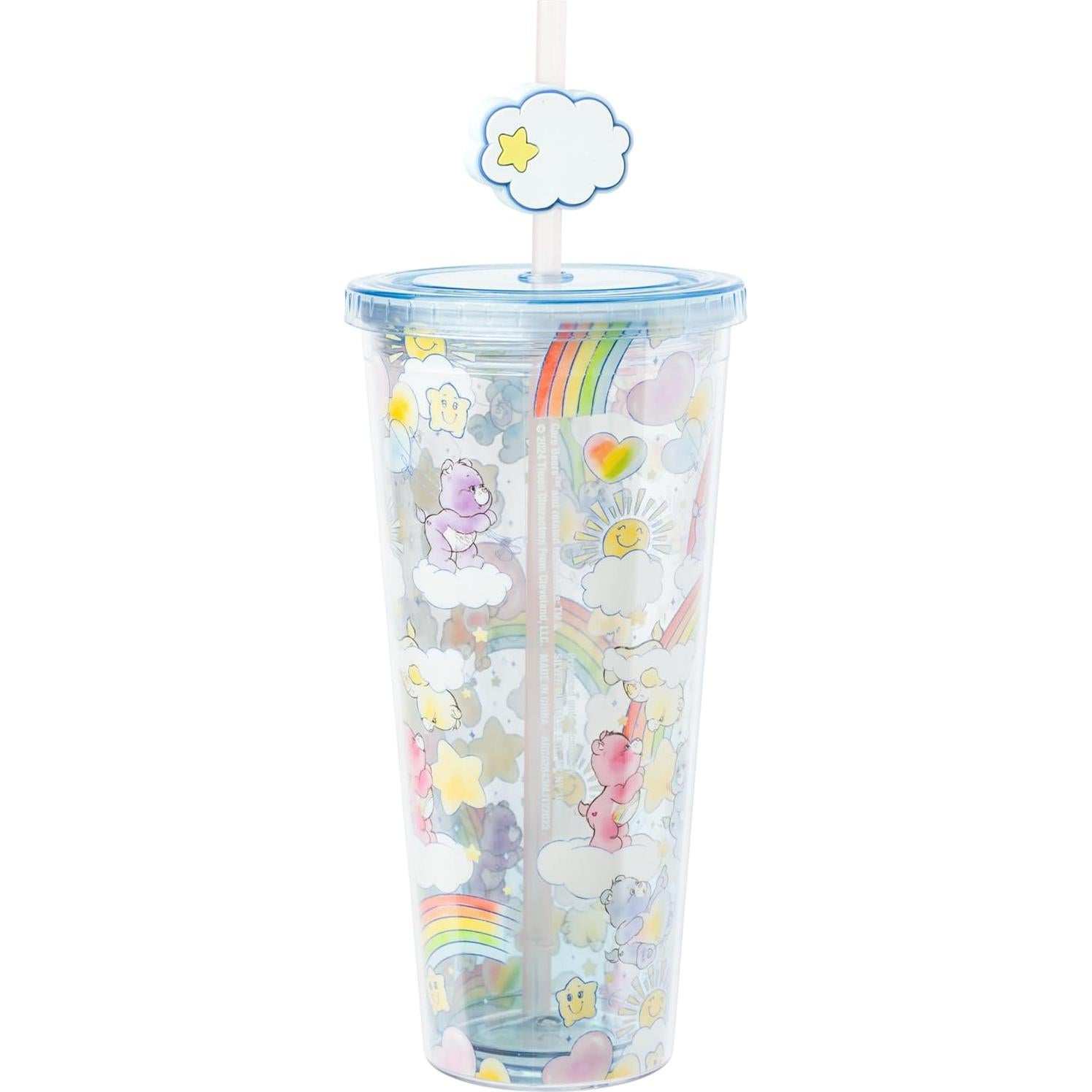 Taza Fría Silver Buffalo Care Bears 710 ml con Pajilla