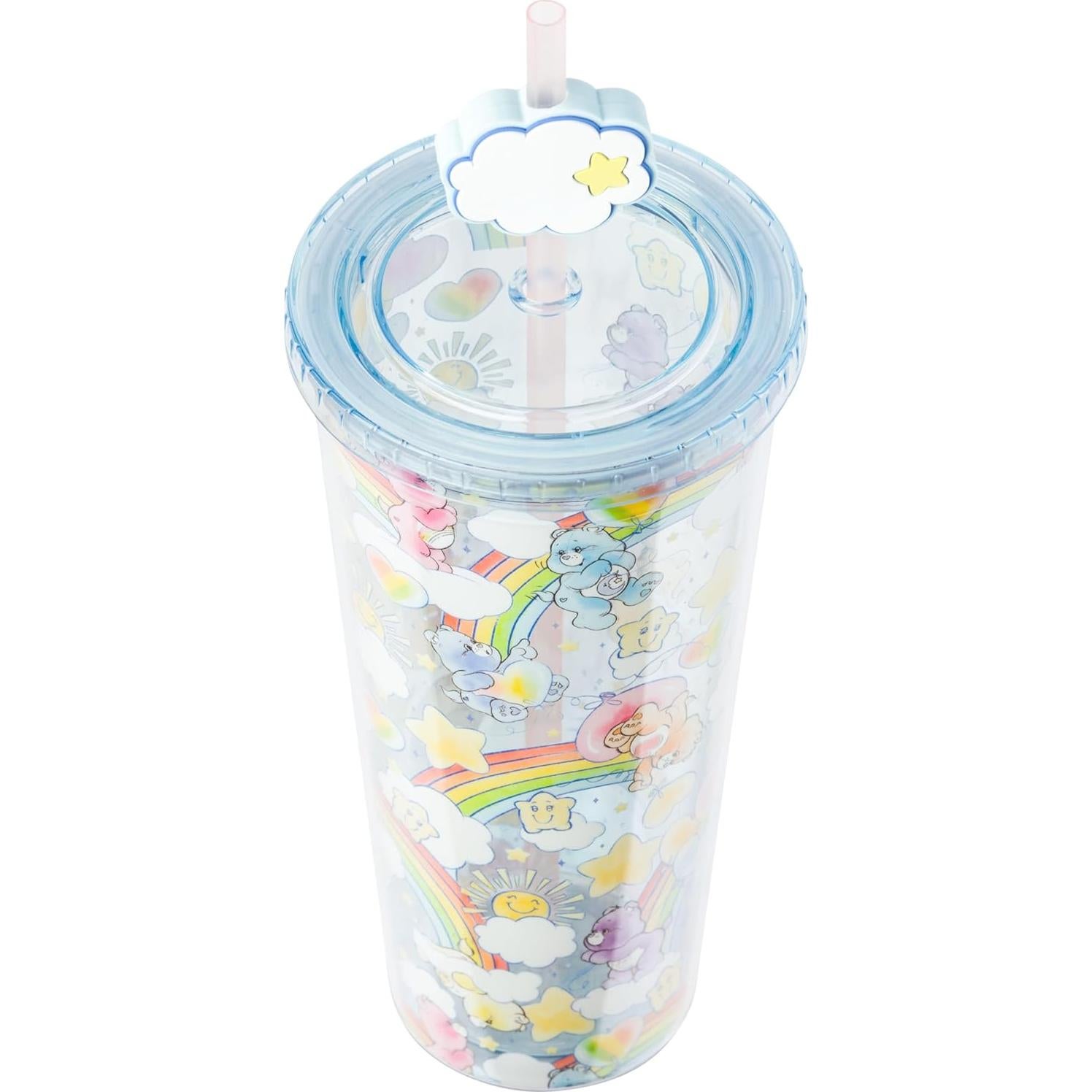 Taza Fría Silver Buffalo Care Bears 710 ml con Pajilla