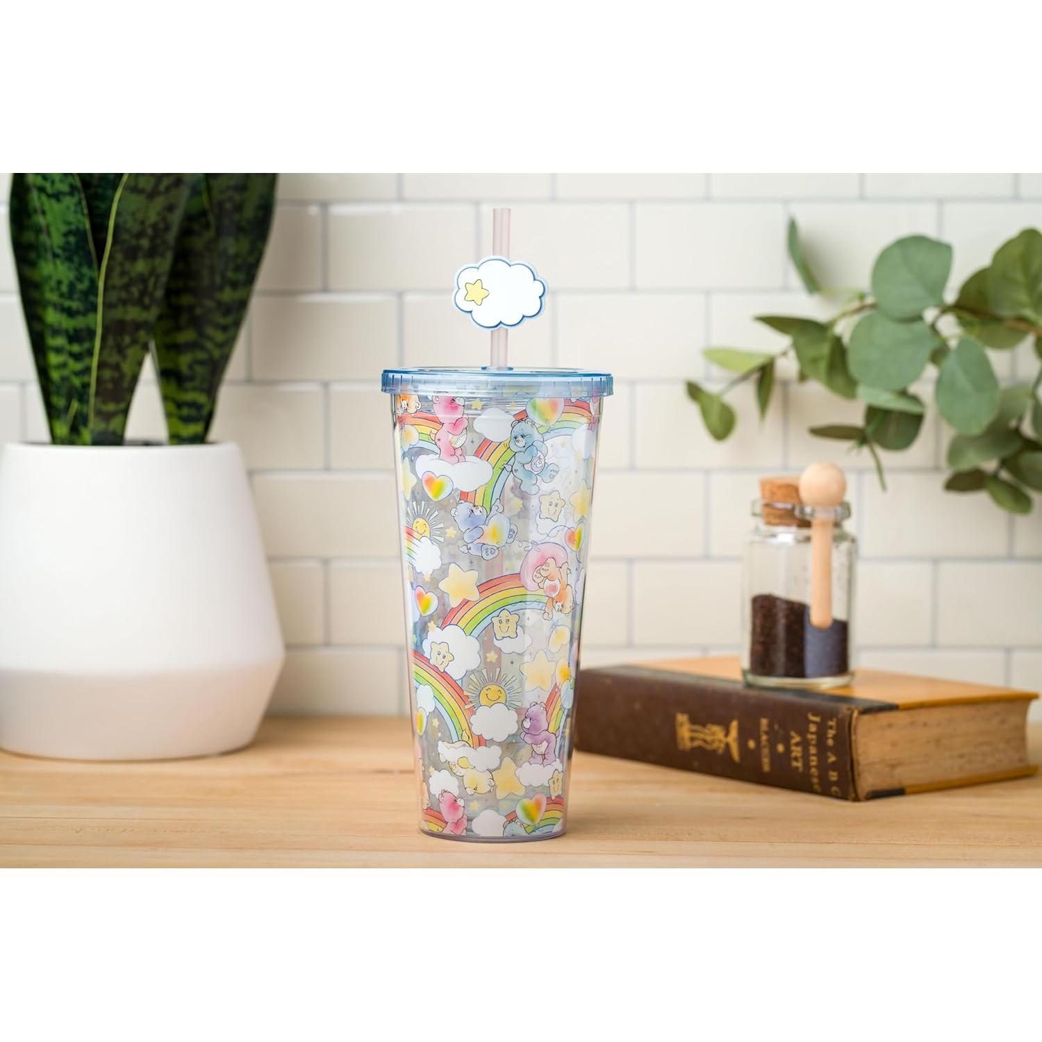 Taza Fría Silver Buffalo Care Bears 710 ml con Pajilla