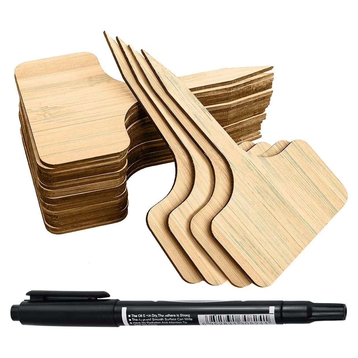 Etiquetas de Planta de Bambú YXGOOD 50 Pcs 9.9x6.1 cm