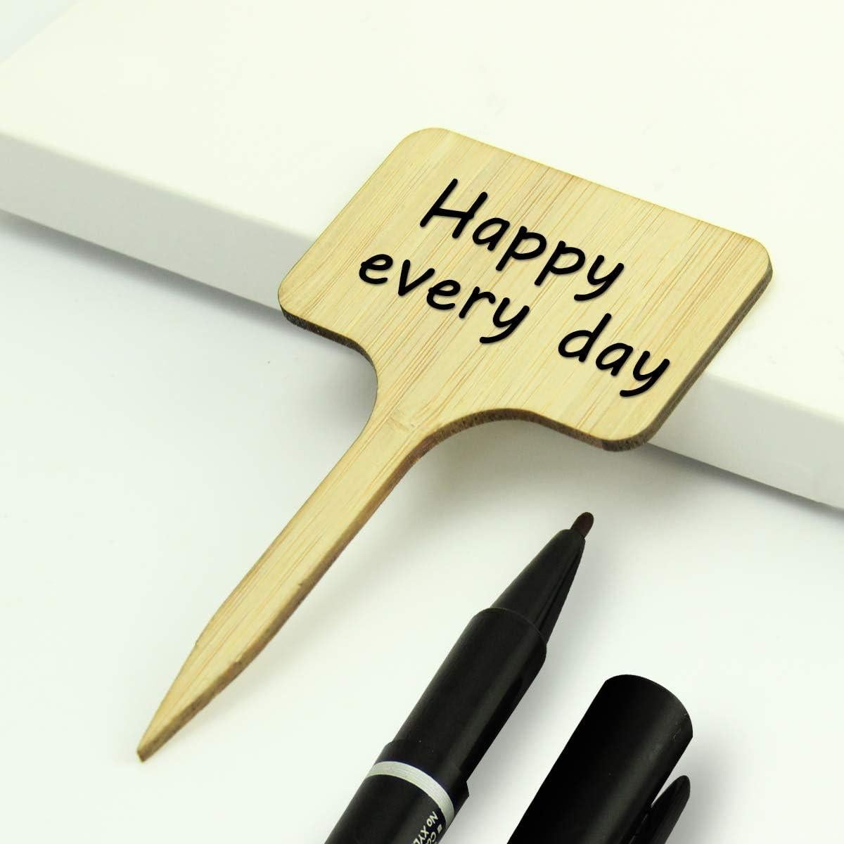 Etiquetas de Planta de Bambú YXGOOD 50 Pcs 9.9x6.1 cm