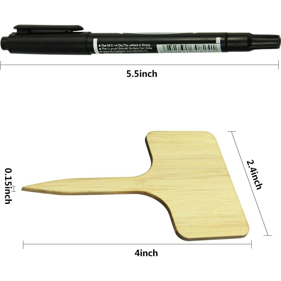 Etiquetas de Planta de Bambú YXGOOD 50 Pcs 9.9x6.1 cm