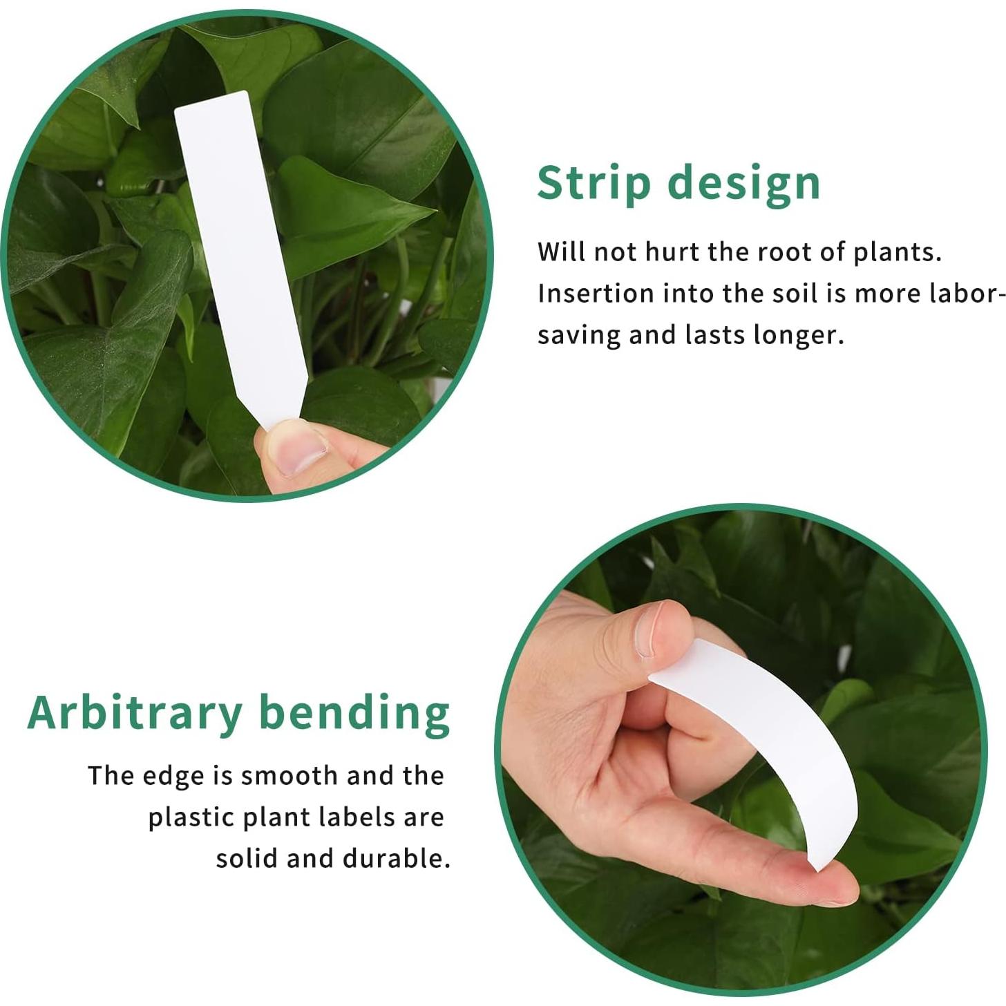 Etiquetas de Planta KINGLAKE 10 cm 100 Pcs Plástico Jardín